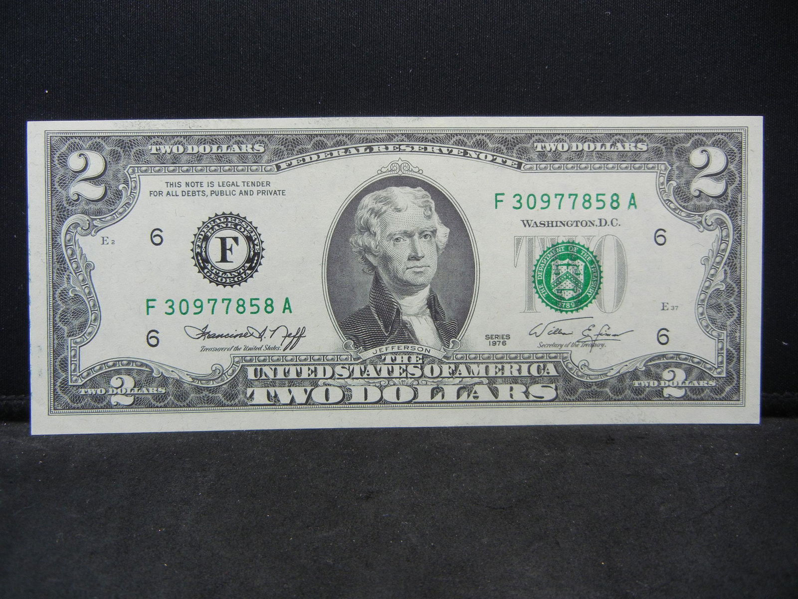 1976 Two Dollar Federal Reserve Note (1 of 3)