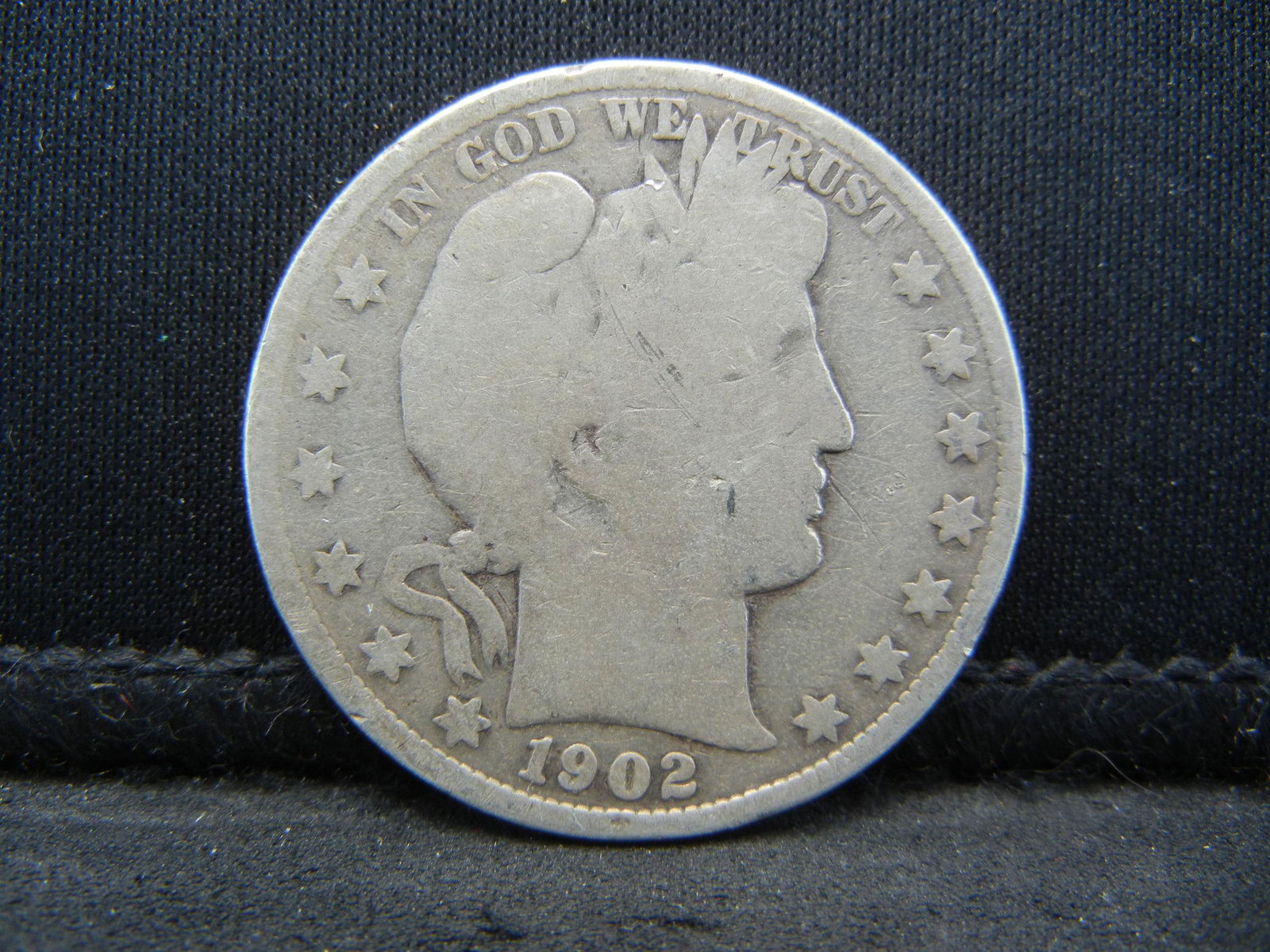 1902 SILVER (90%) BARBER HALF, ONLY 4.9 MILL MINTED, 83 (1 of 2)