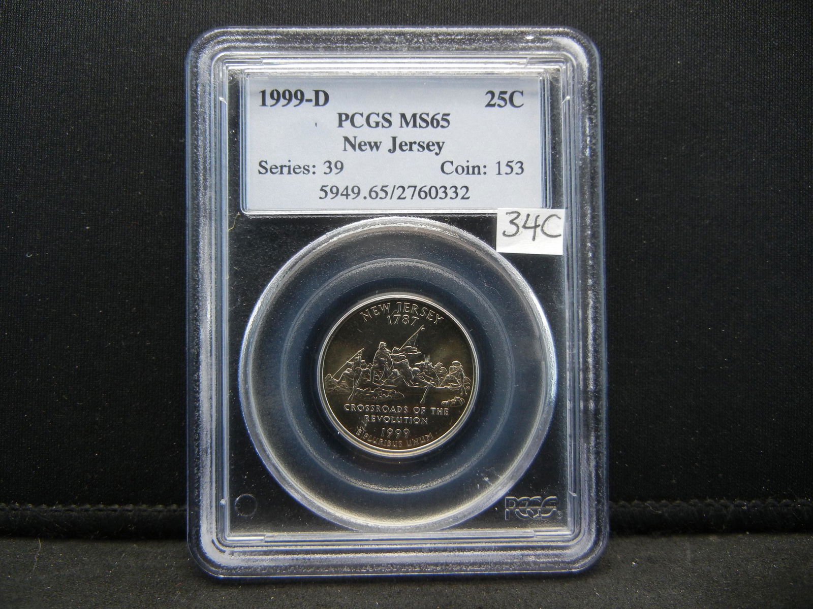 1999-D PCGS MS65 New Jersey State Quarter (1 of 4)