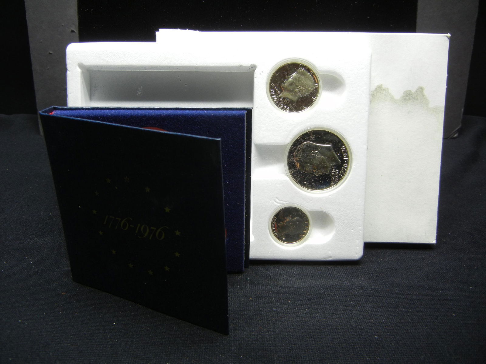 1976-S Three Piece Bicentennial Silver Proof Set.  In (1 of 4)