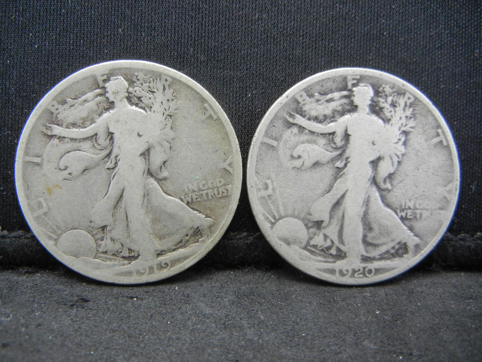 1919 1920 Walking Liberty Half Dollars.  Semi-Key (1 of 2)