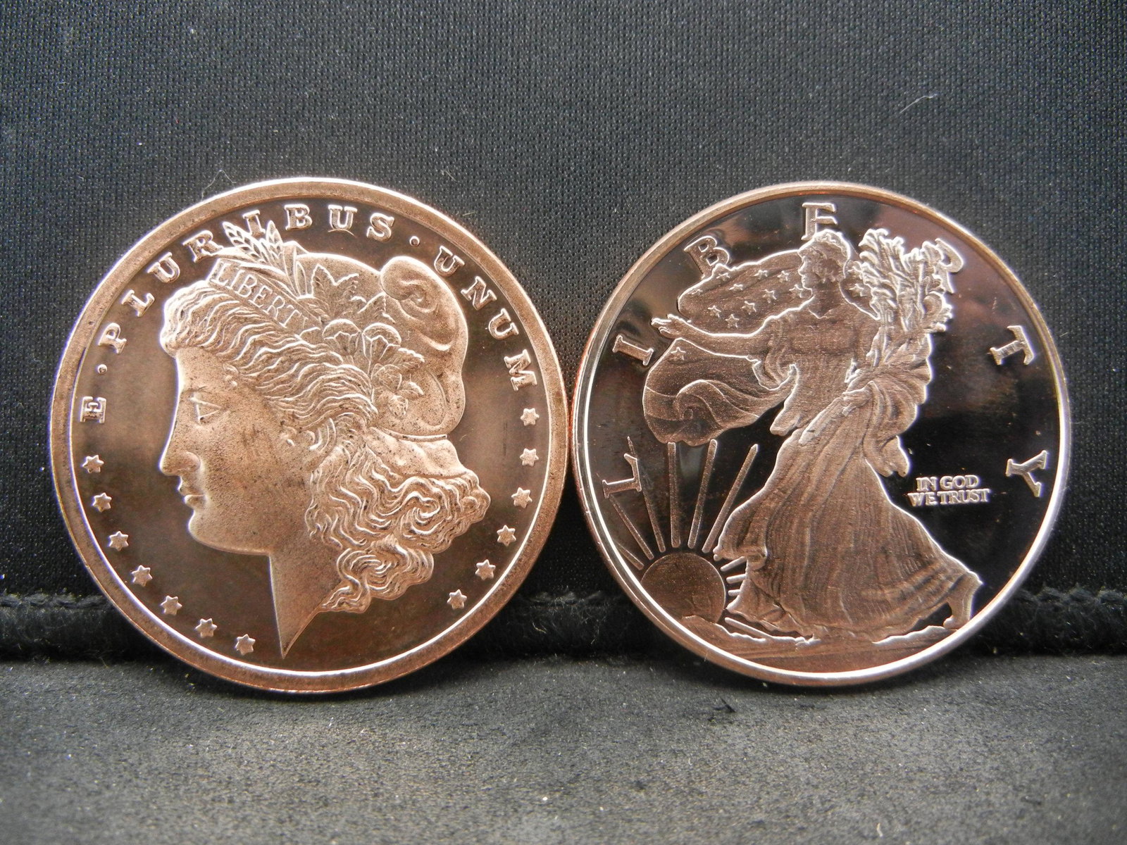 2 One Ounce .999 Fine Copper Round (Walking Liberty (1 of 2)
