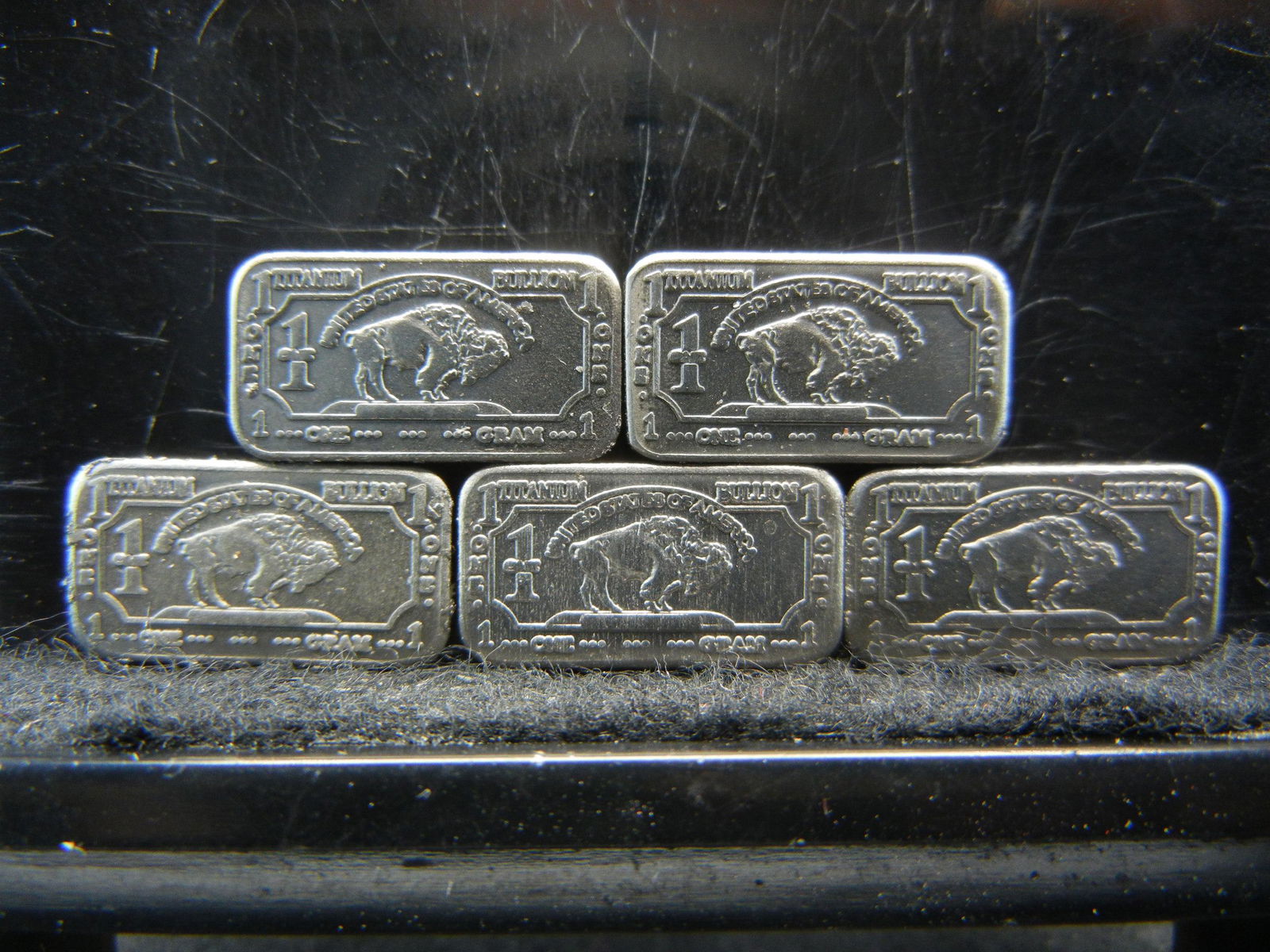 5 One Gram Titanium Bullion Bars (1 of 2)