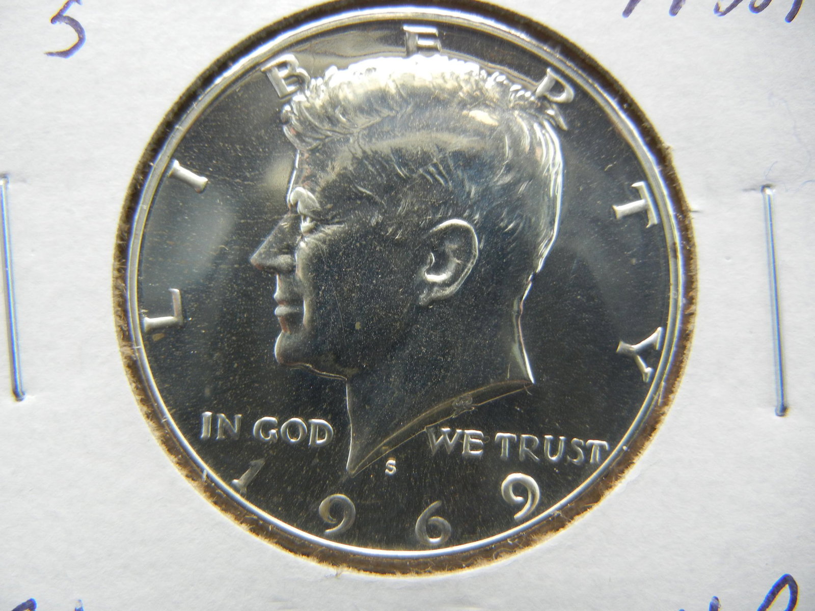 1969 S Silver Gem Proof Kennedy Half Dollar (1 of 3)