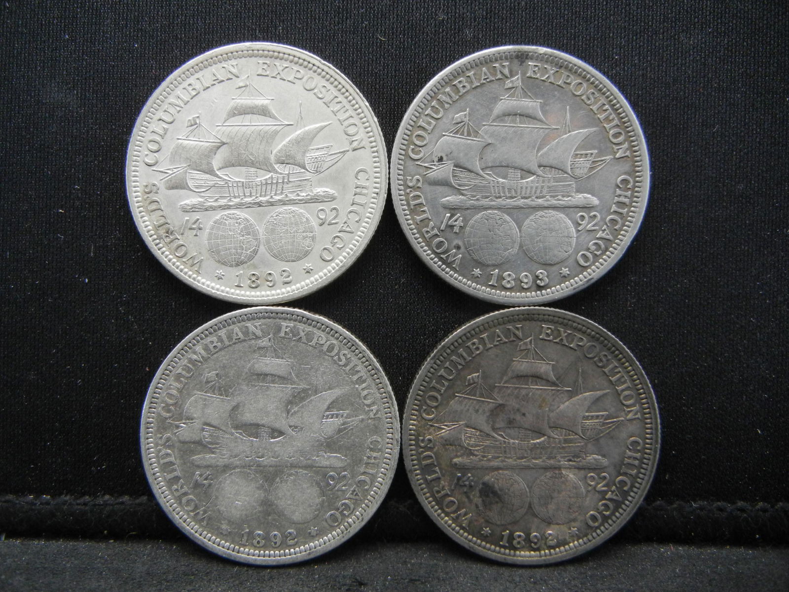 (4) Columbian Half Dollar Commemoratives (1 of 2)