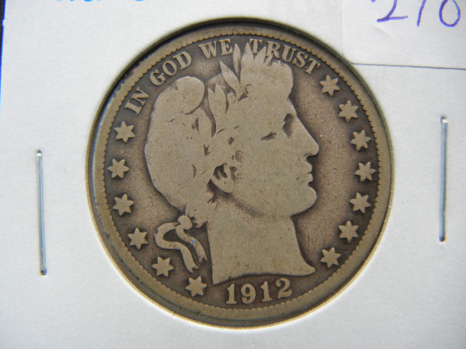 1912 D barber Half Dollar VG (1 of 3)