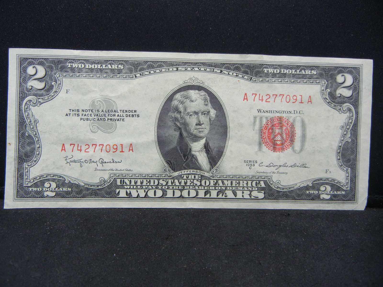 1953 $2.00 Note Red Seal Higher Grade (1 of 3)