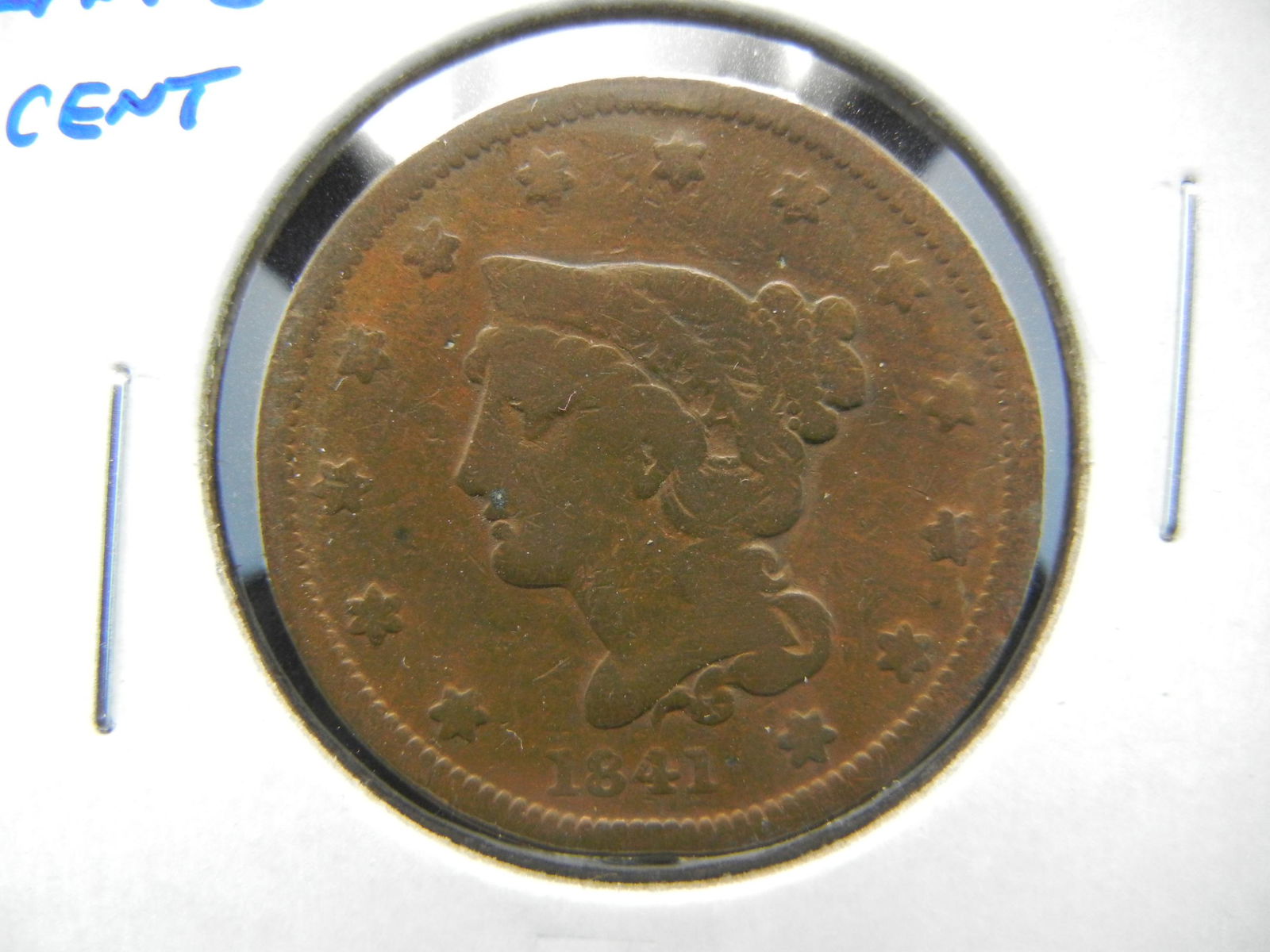 1841 Large Cent. Fine. (1 of 3)