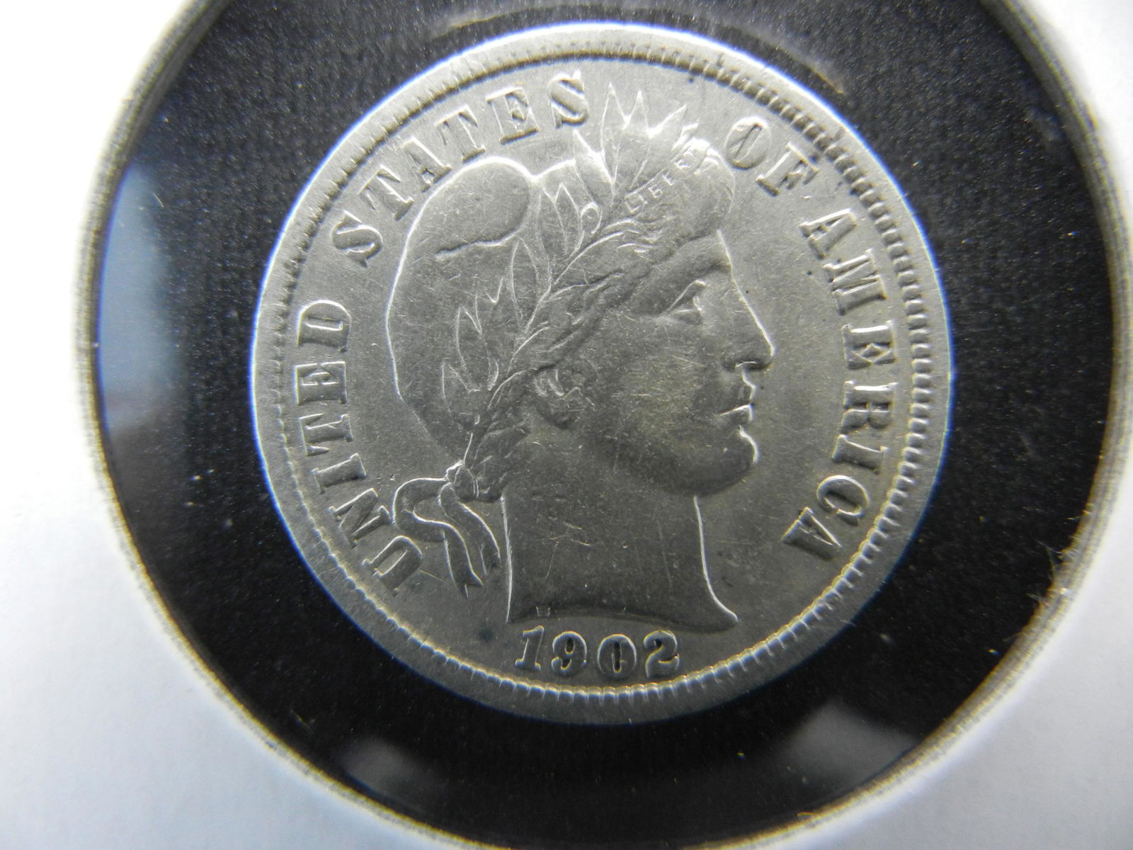 1902 Barber Dime. AU. (1 of 3)