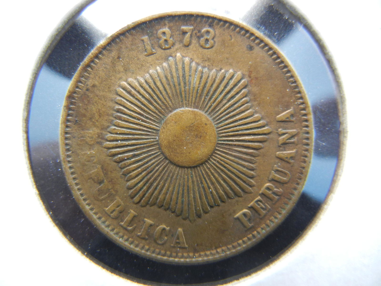 1878 Peru 2 Centavos. High Grade. (1 of 3)