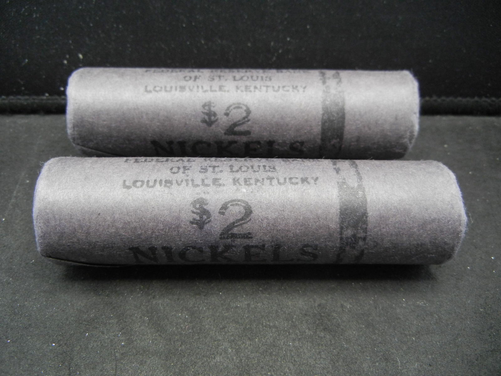 1964 Jefferson Nickel in Bank Wrappers. 2 Rolls. (1 of 3)