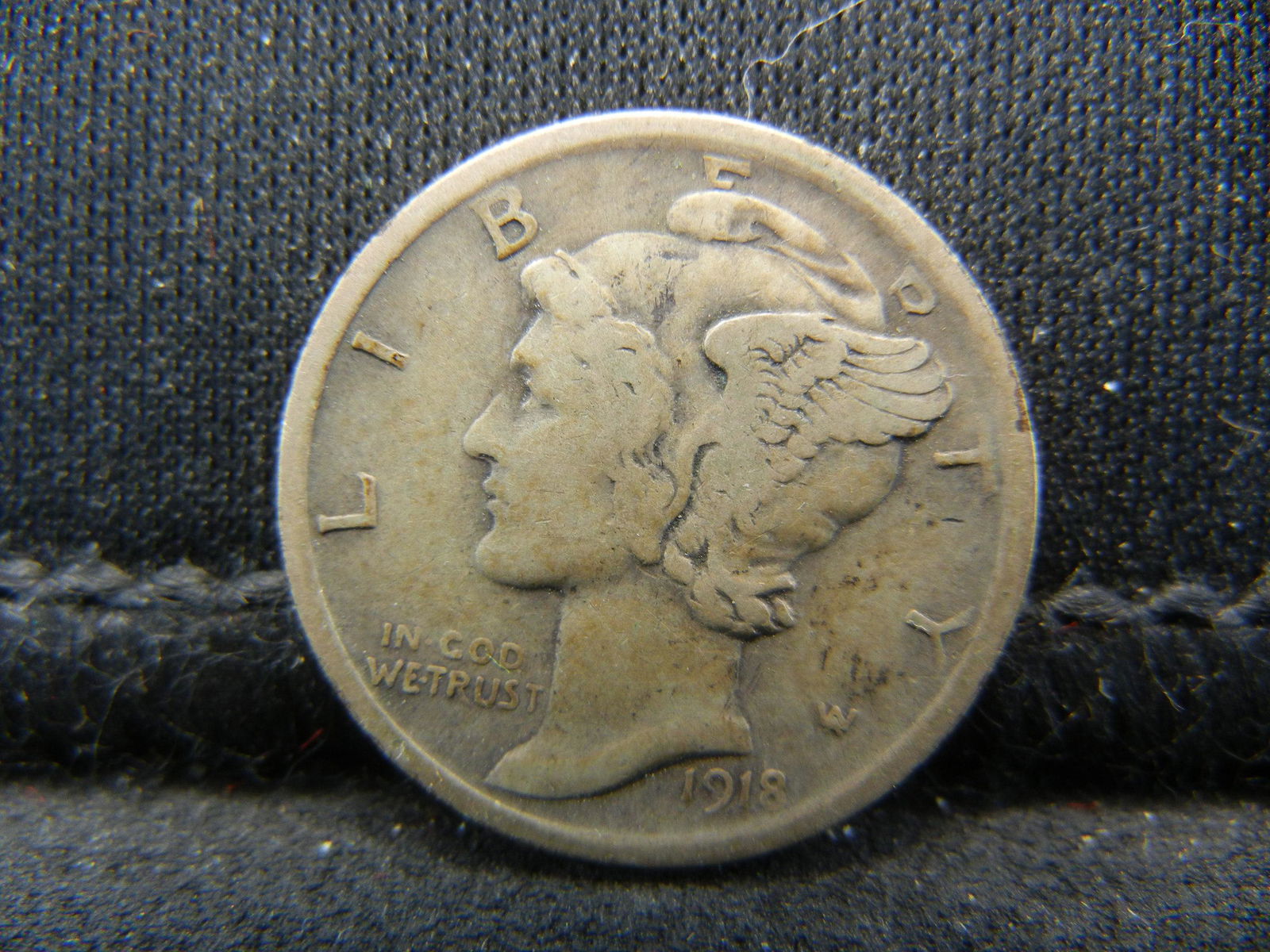 1918-D Mercury Dime. (1 of 2)
