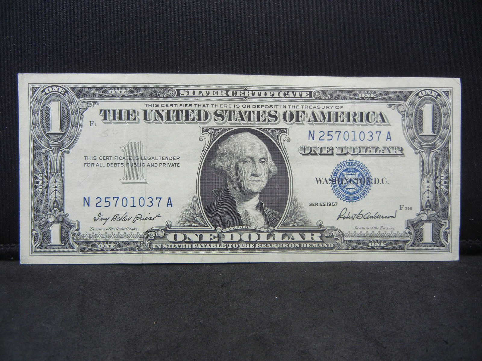 1957 One Dollar Silver Certificate (1 of 3)