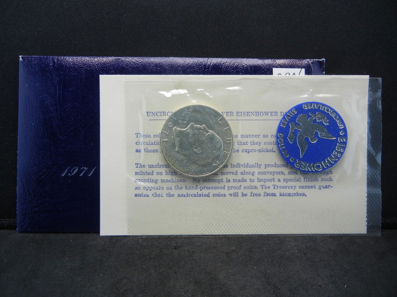1971-S Eisenhower "Blue Pack" 40% Silver Silver Dollar (1 of 4)