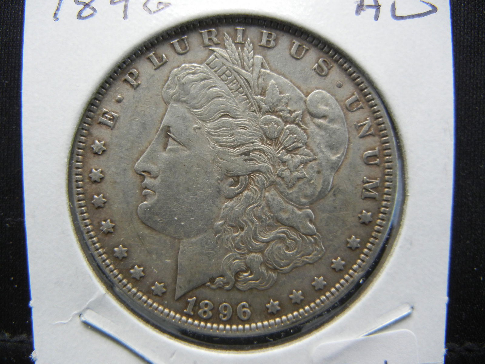 1896 Morgan Dollar.  Almost Uncirculated. (1 of 3)