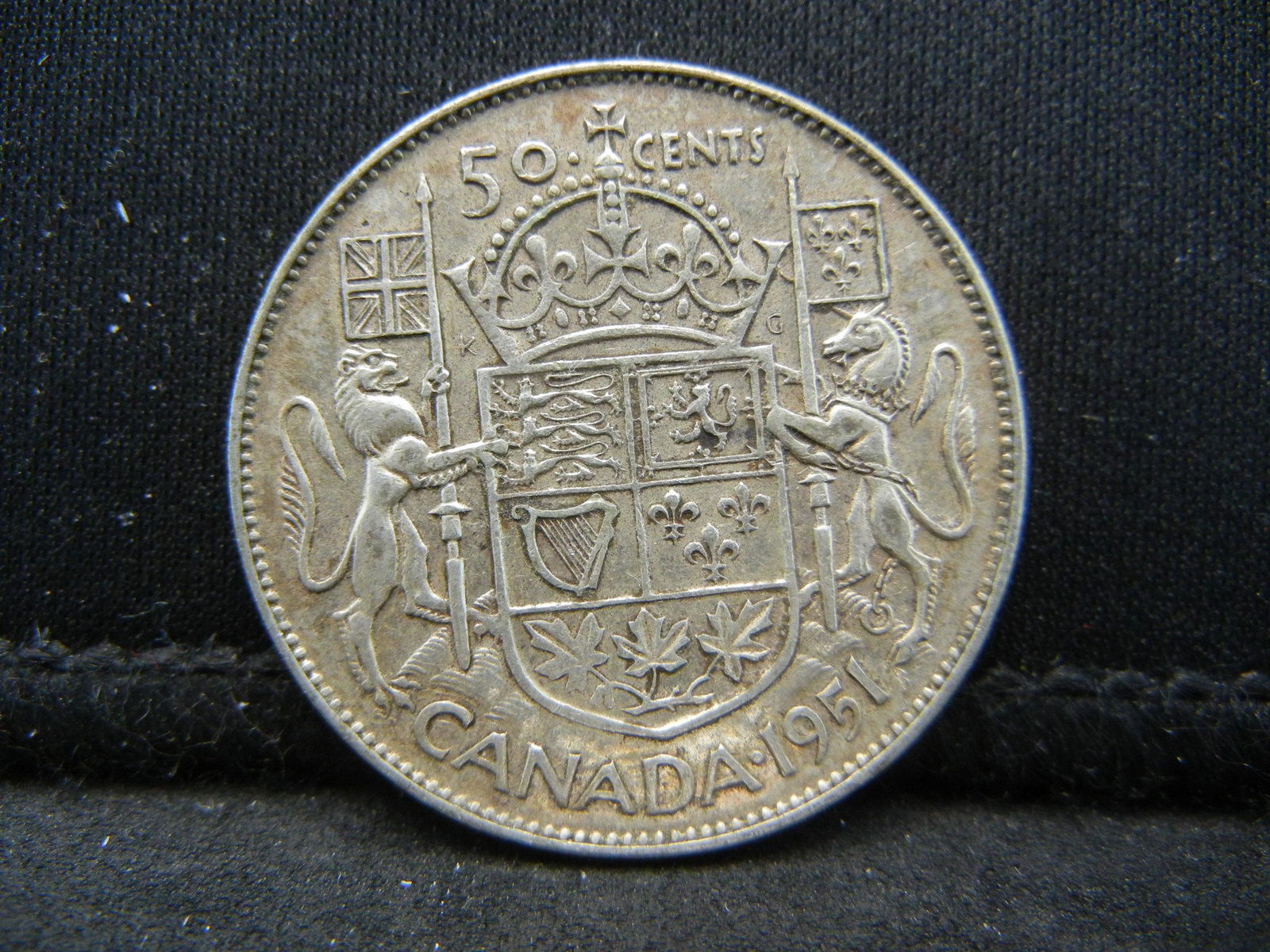 1951 Canadian Half Dollar 80% Silver (1 of 2)