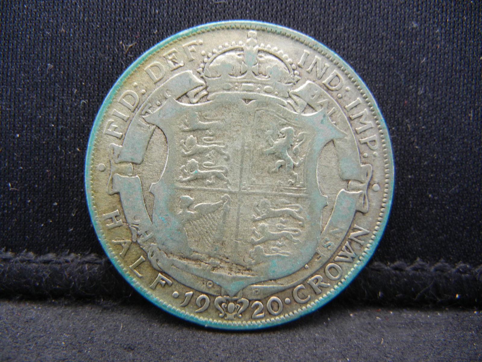 1920 Great Britain Half Crown 50% Silver Coin.  Coin (1 of 2)