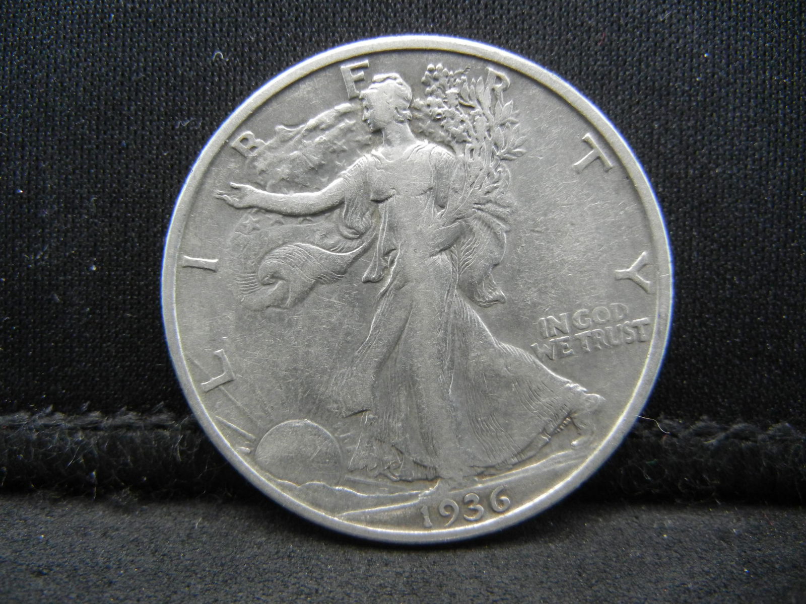 1936-S SILVER (90%) LIBERTY HALF, ONLY 3.9 MILL MINTED, (1 of 2)
