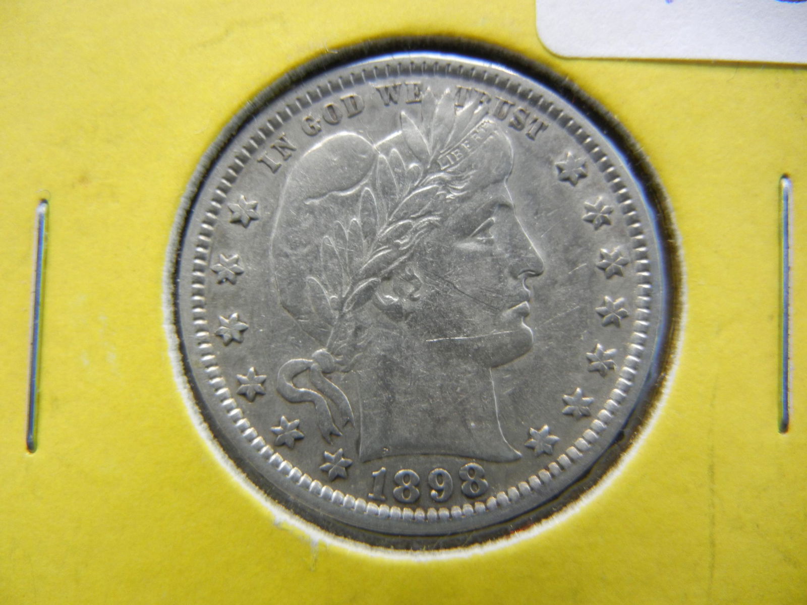 1898 Barber Quarter AU Better Date (1 of 3)