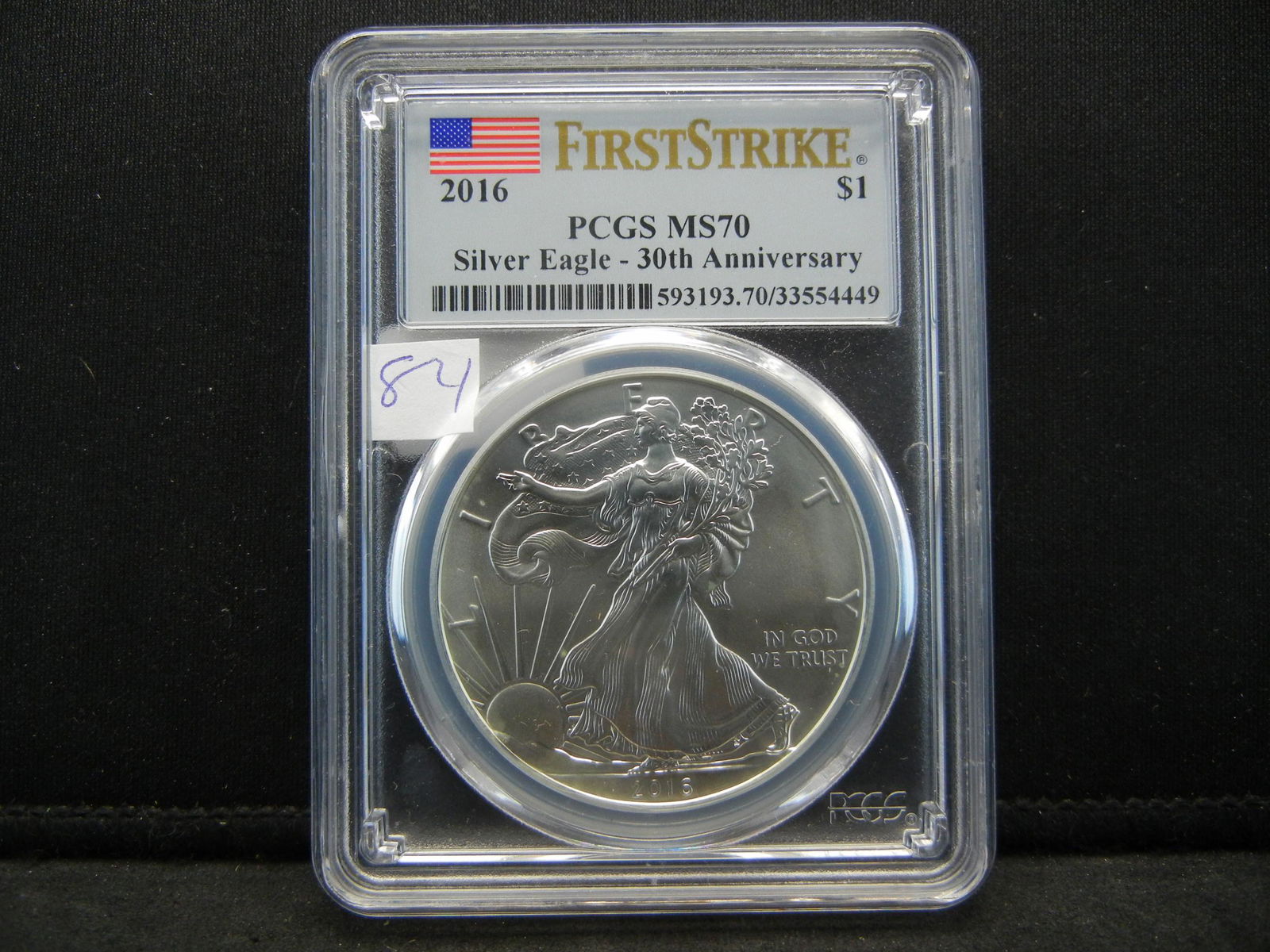 2016 Silver Eagle 30th Anniversary PCGS MS70 First (1 of 4)