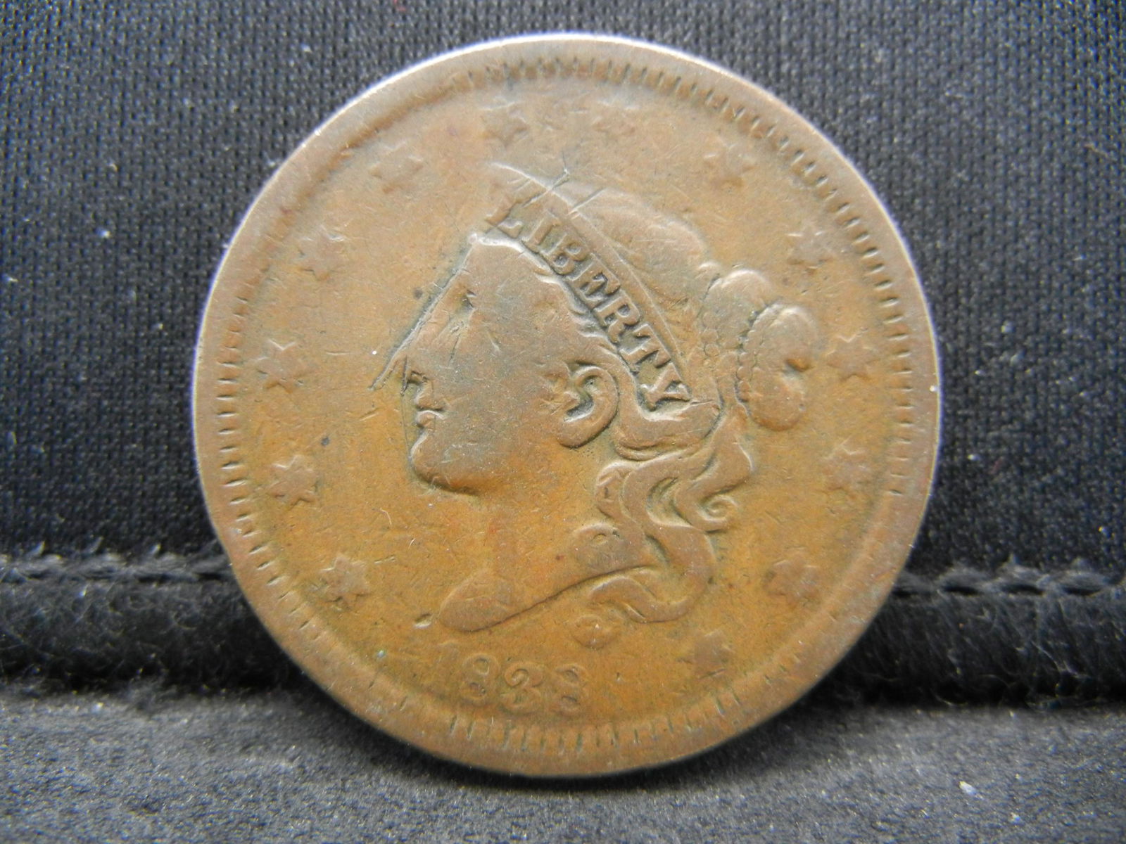 1838 Large Cent Fine (1 of 2)