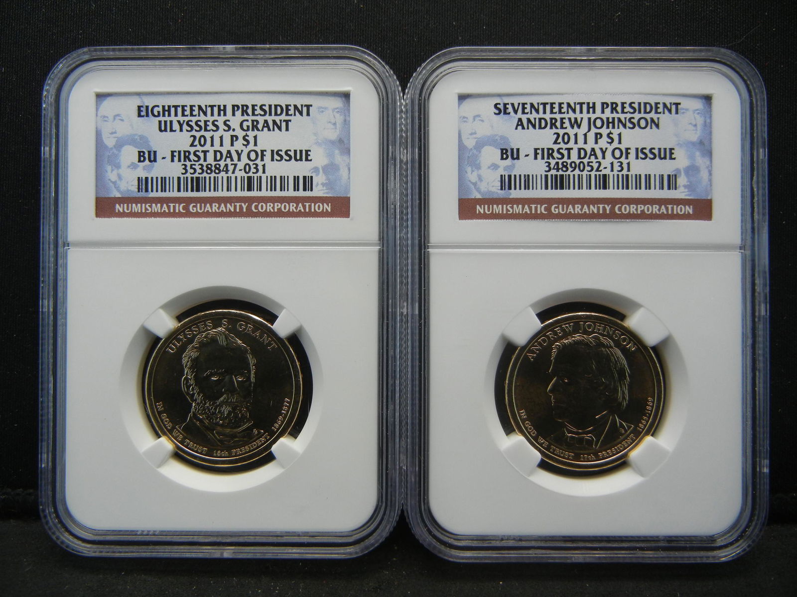 NGC Graded BU - 2011 Ulysses S. Grant & 2011 Andrew (1 of 9)