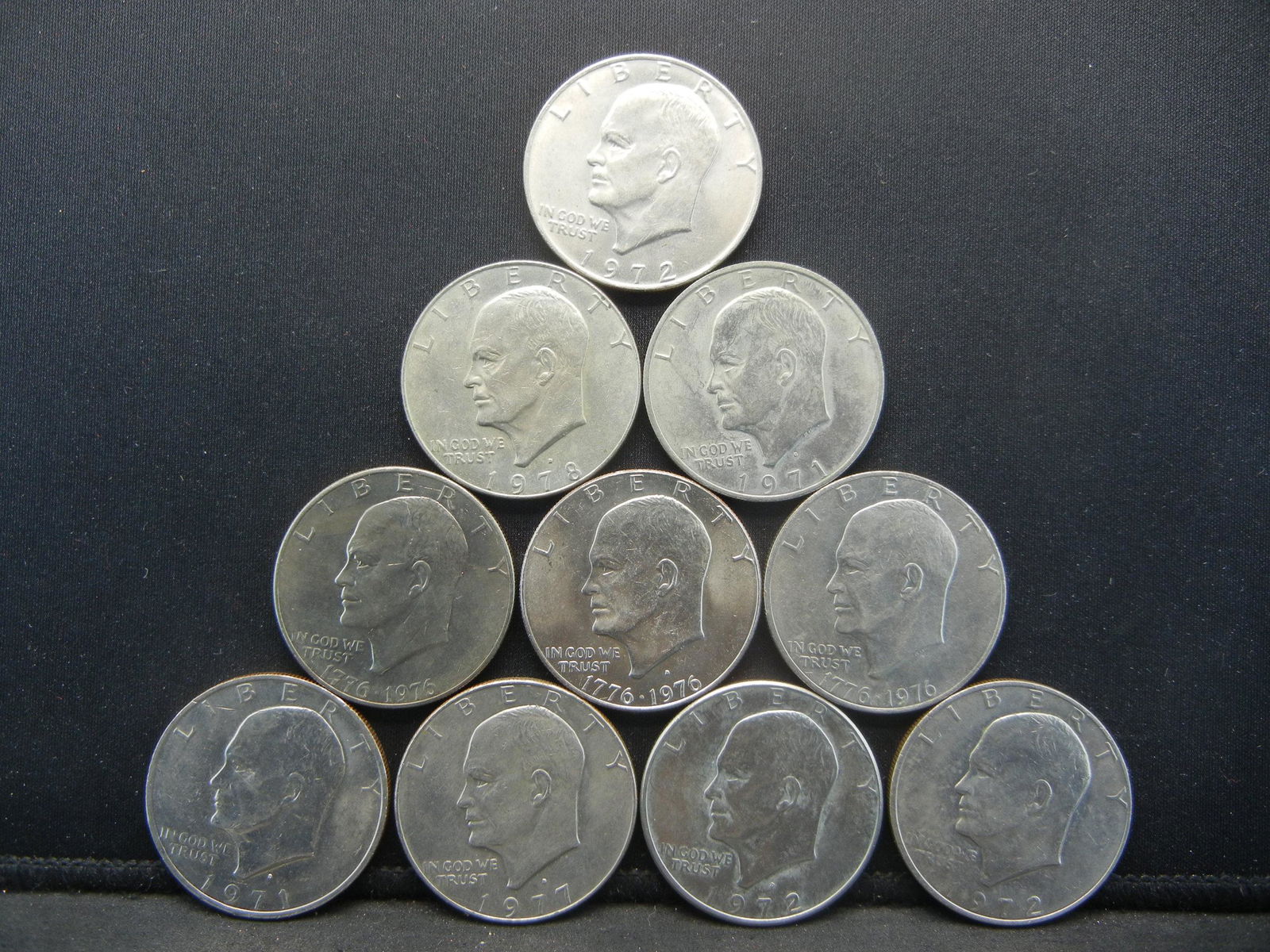 10 Piece Mixed Eisenhower Ike Dollars Circulated (1 of 2)