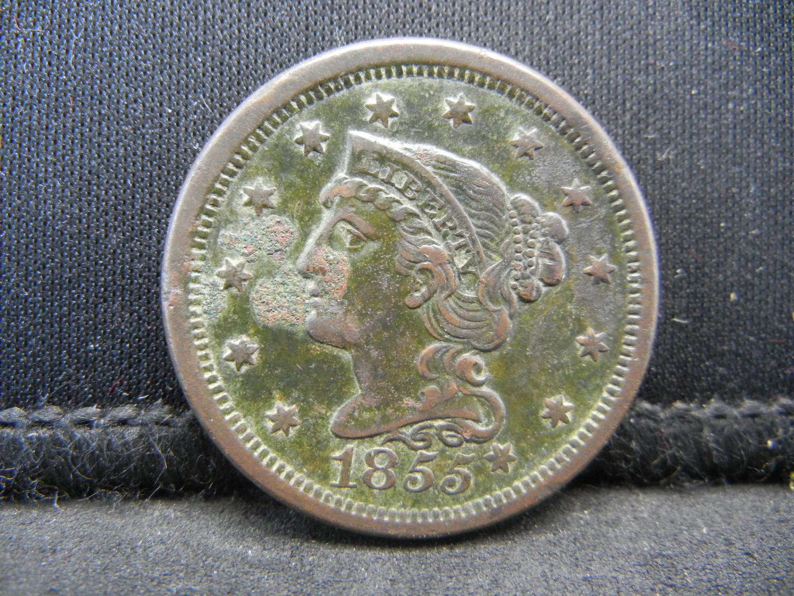 1855 Large Cent XF+ Details (1 of 2)
