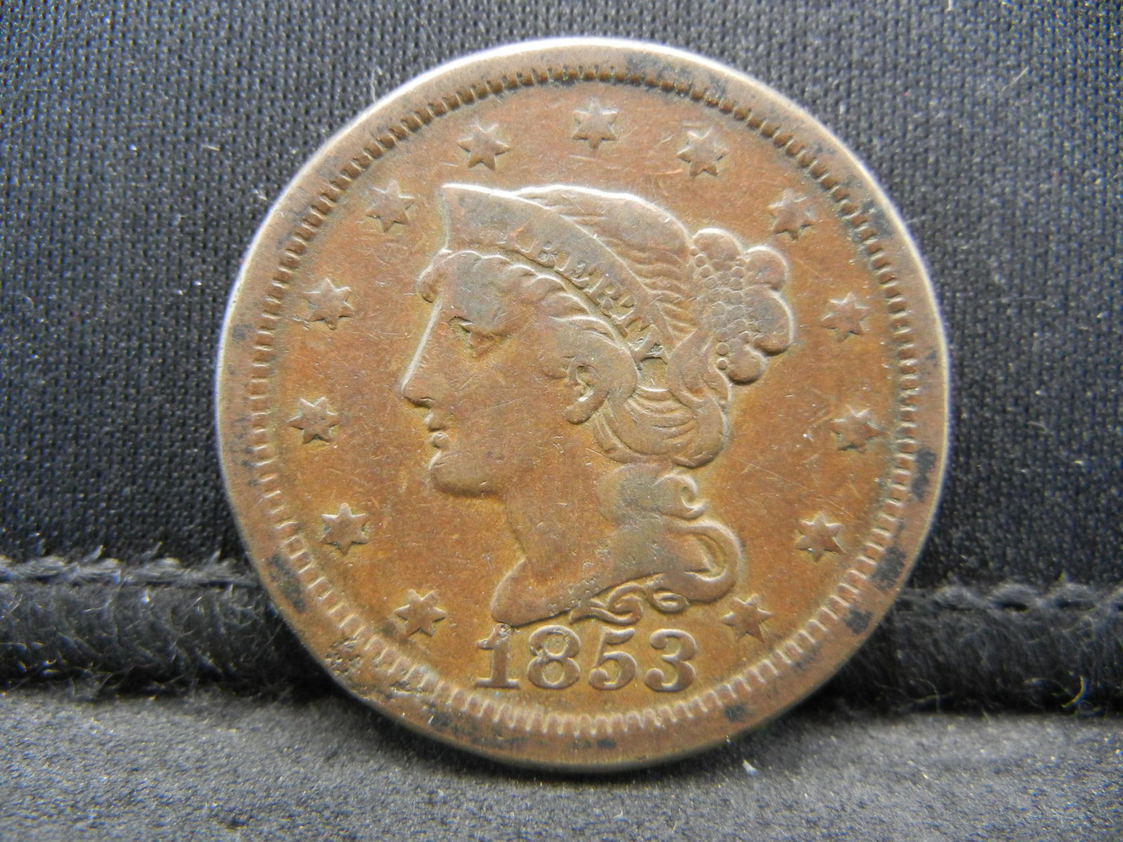 1853 Large Cent VF/FX (1 of 2)