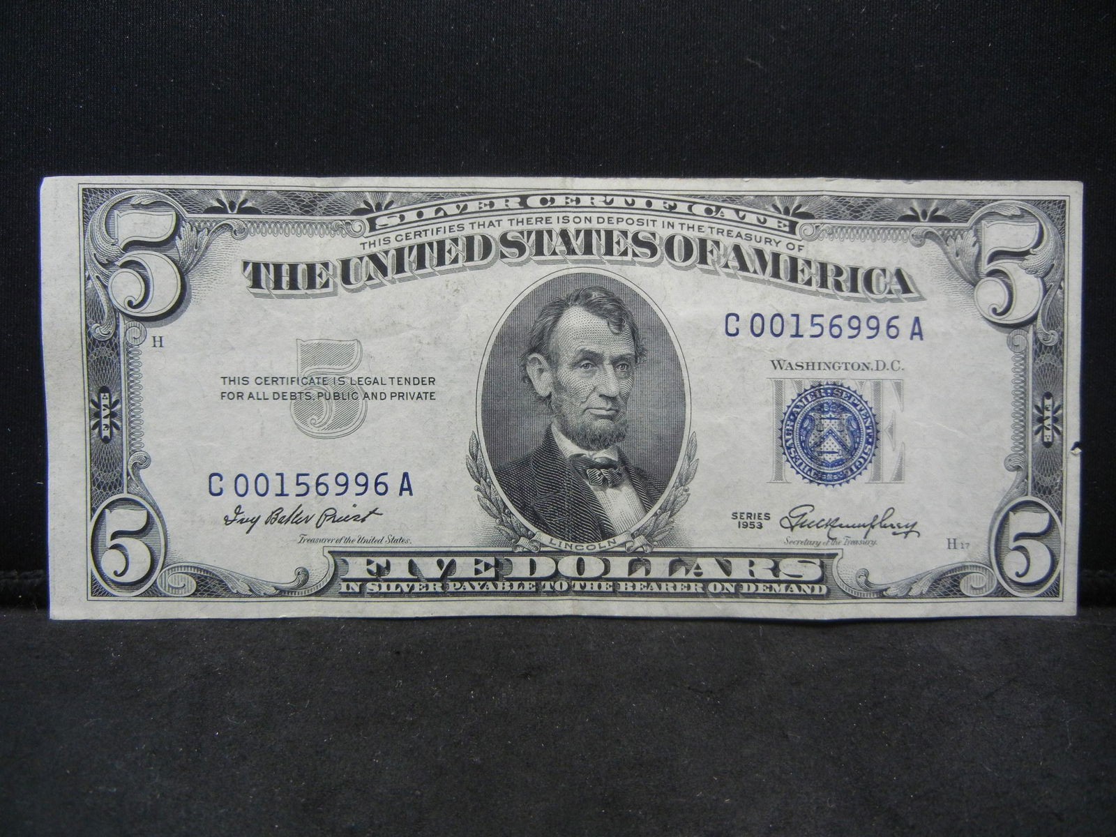 Series 1953 United States $5.00 Blue Seal Note (1 of 3)