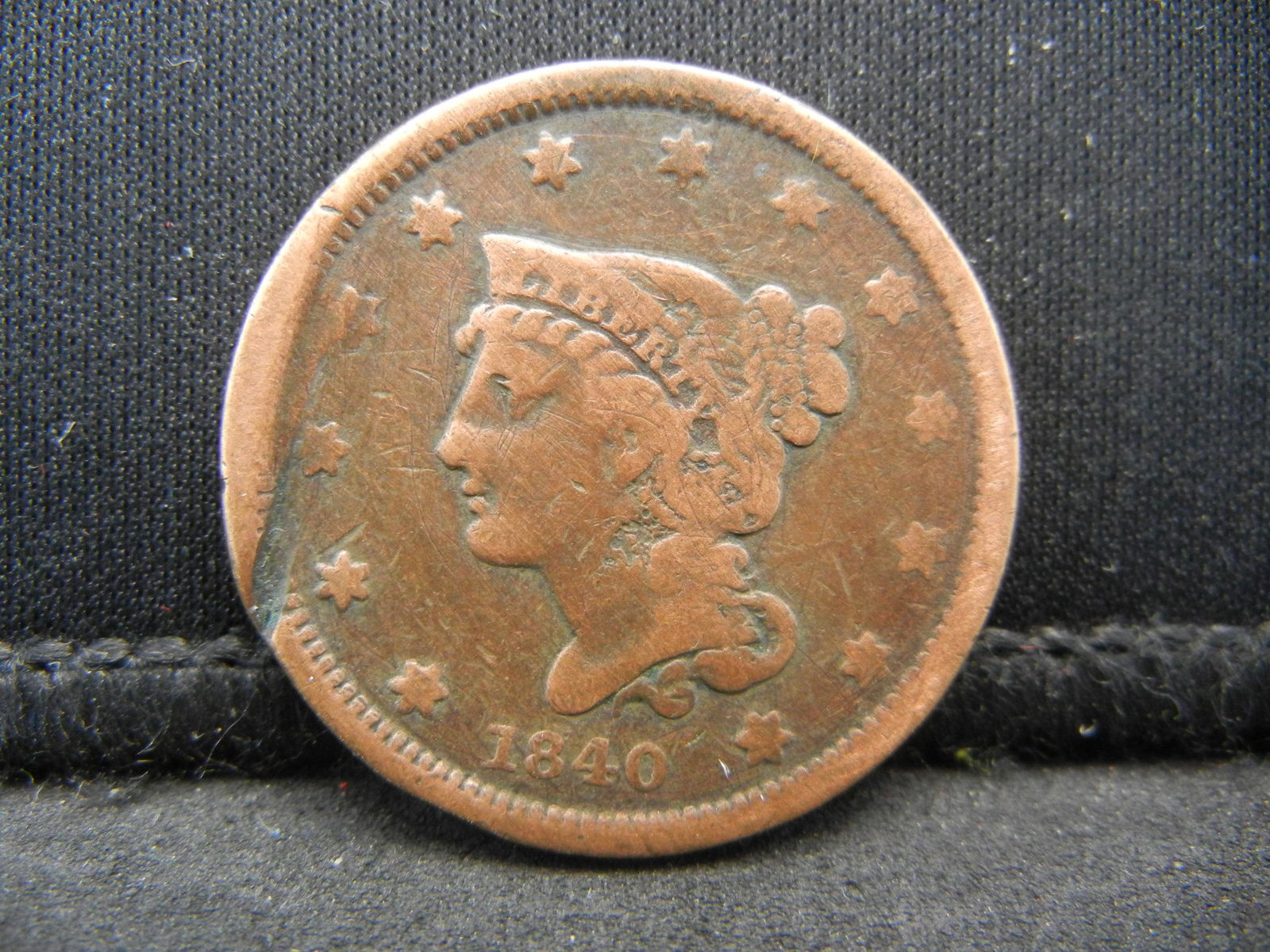 1840 Large Cent Braided Hair (1 of 2)