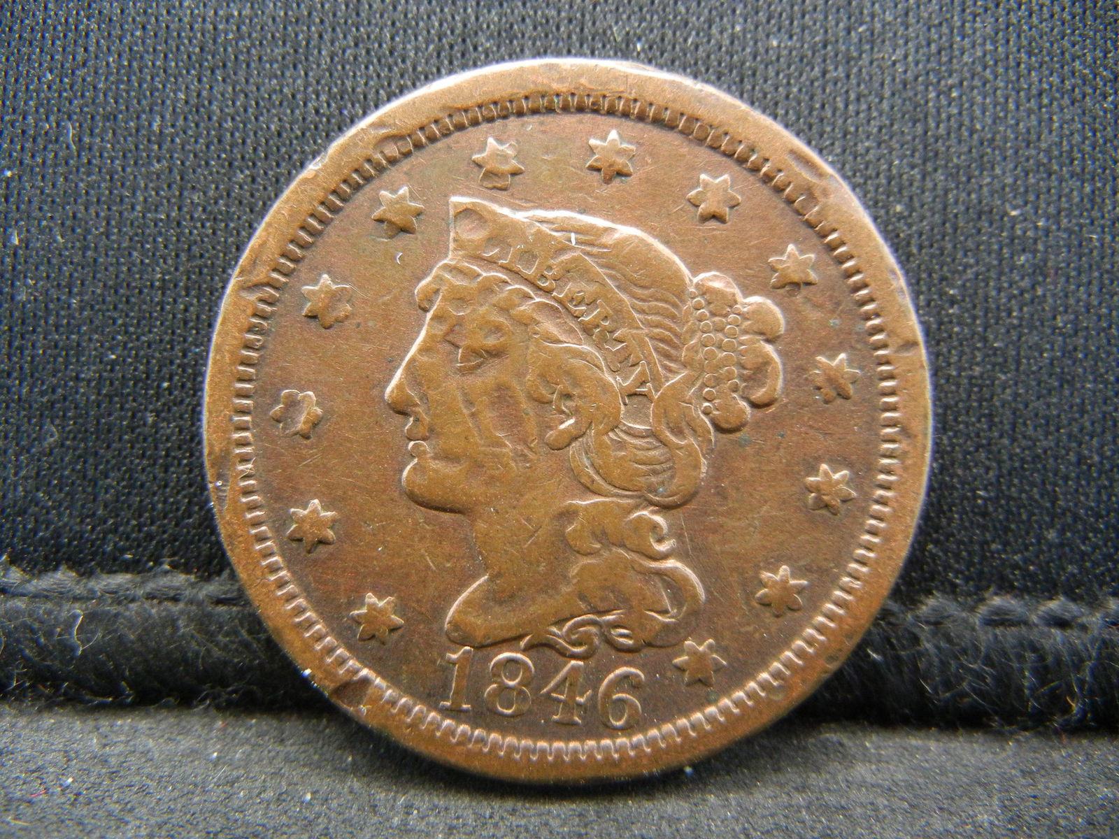 1846 Large Cent Braided Hair (1 of 2)