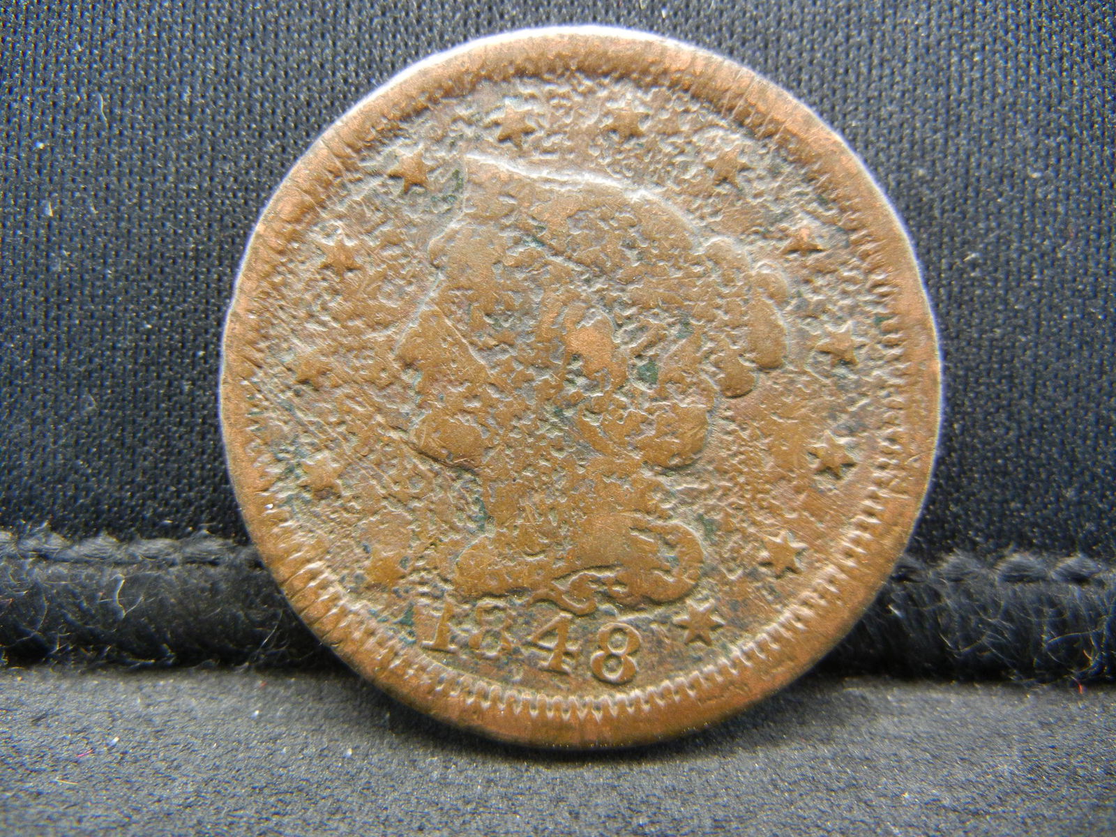 1848 Large Cent Braided Hair (1 of 2)