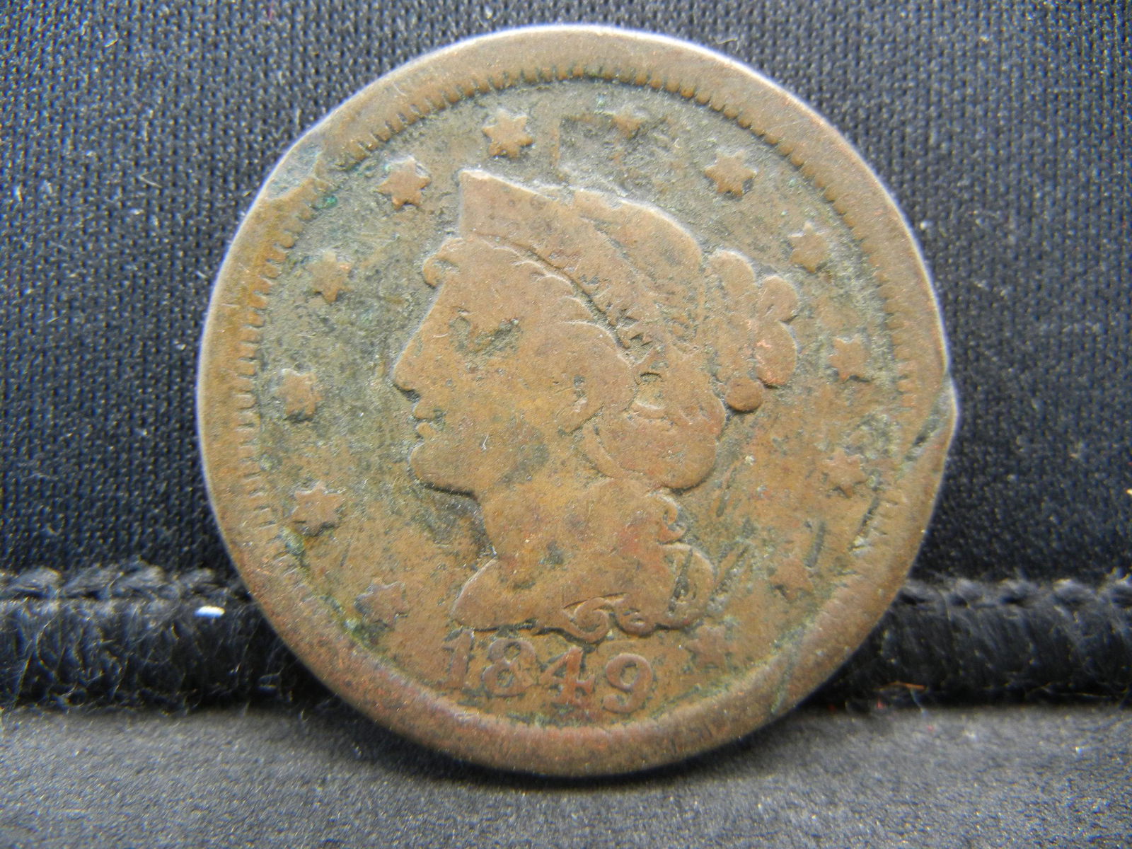 1849 Large Cent Braided Hair (1 of 2)