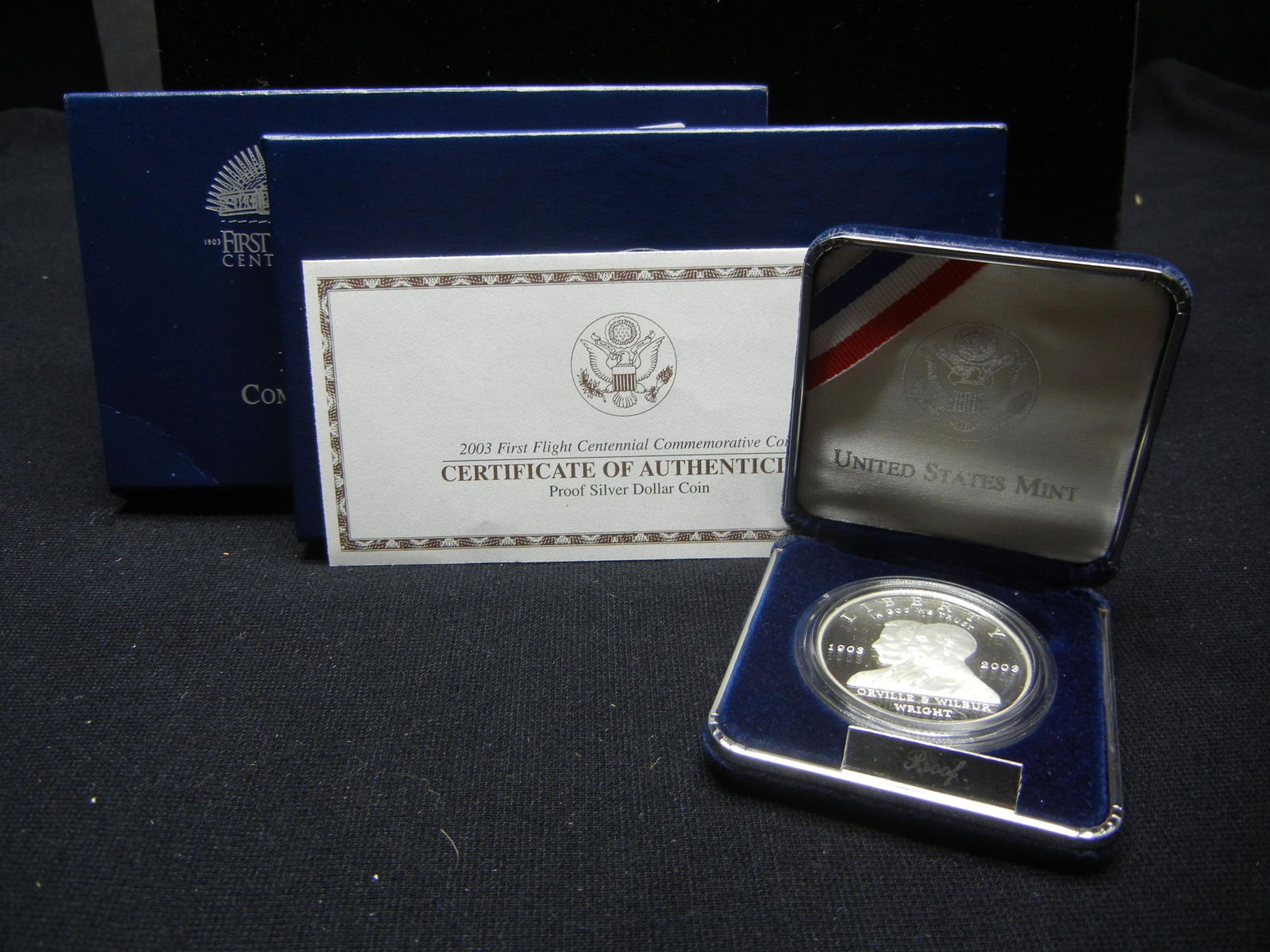 2003 First Flight Centennial Proof Silver Dollar w/ (1 of 4)