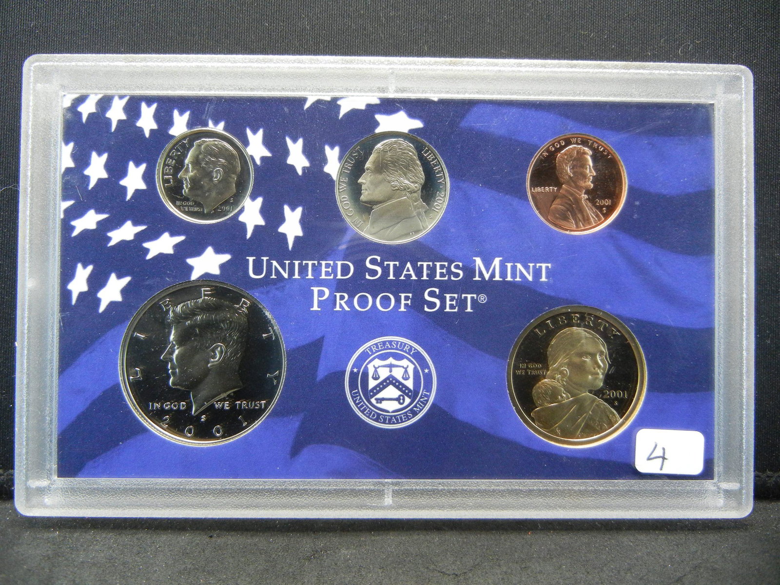2001-S Clad Five Coin Proof Set.   (1 of 2)