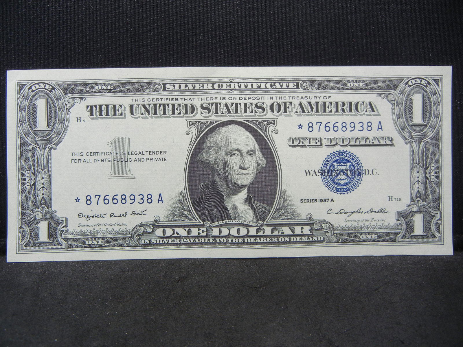 1957 A $1 Silver Certificate STAR Note.  GEM Crisp.    (1 of 3)