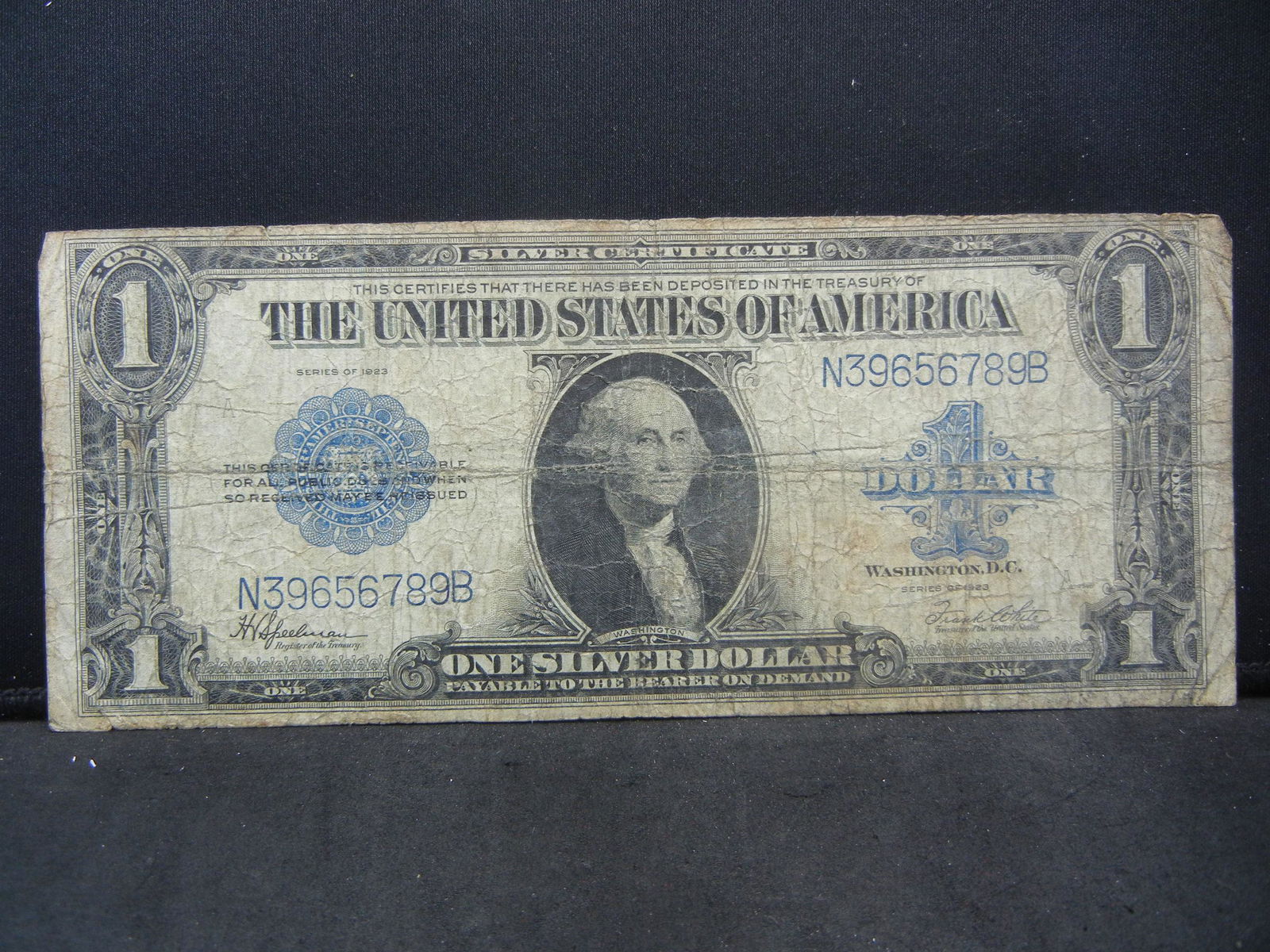 1923 Large One Dollar Silver Certificate Horse Blanket (1 of 3)
