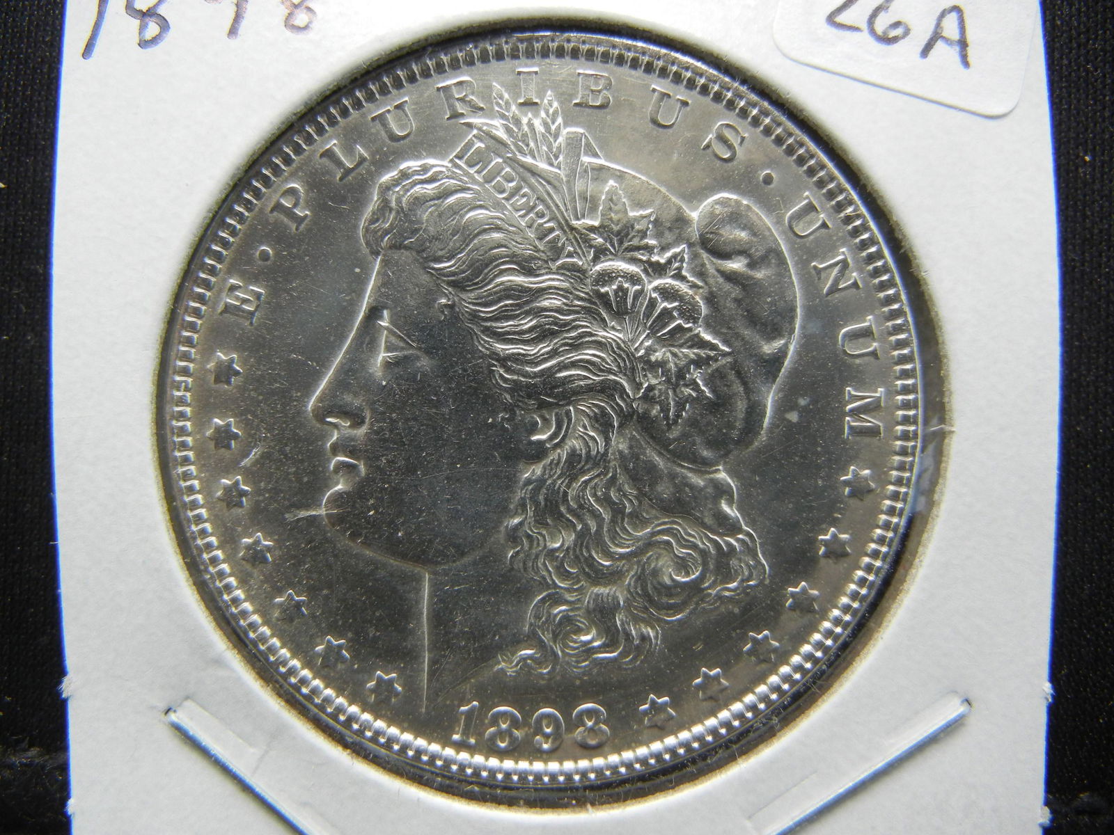 1898 Morgan Dollar.  Uncirculated.   ($30.00)  (1 of 3)