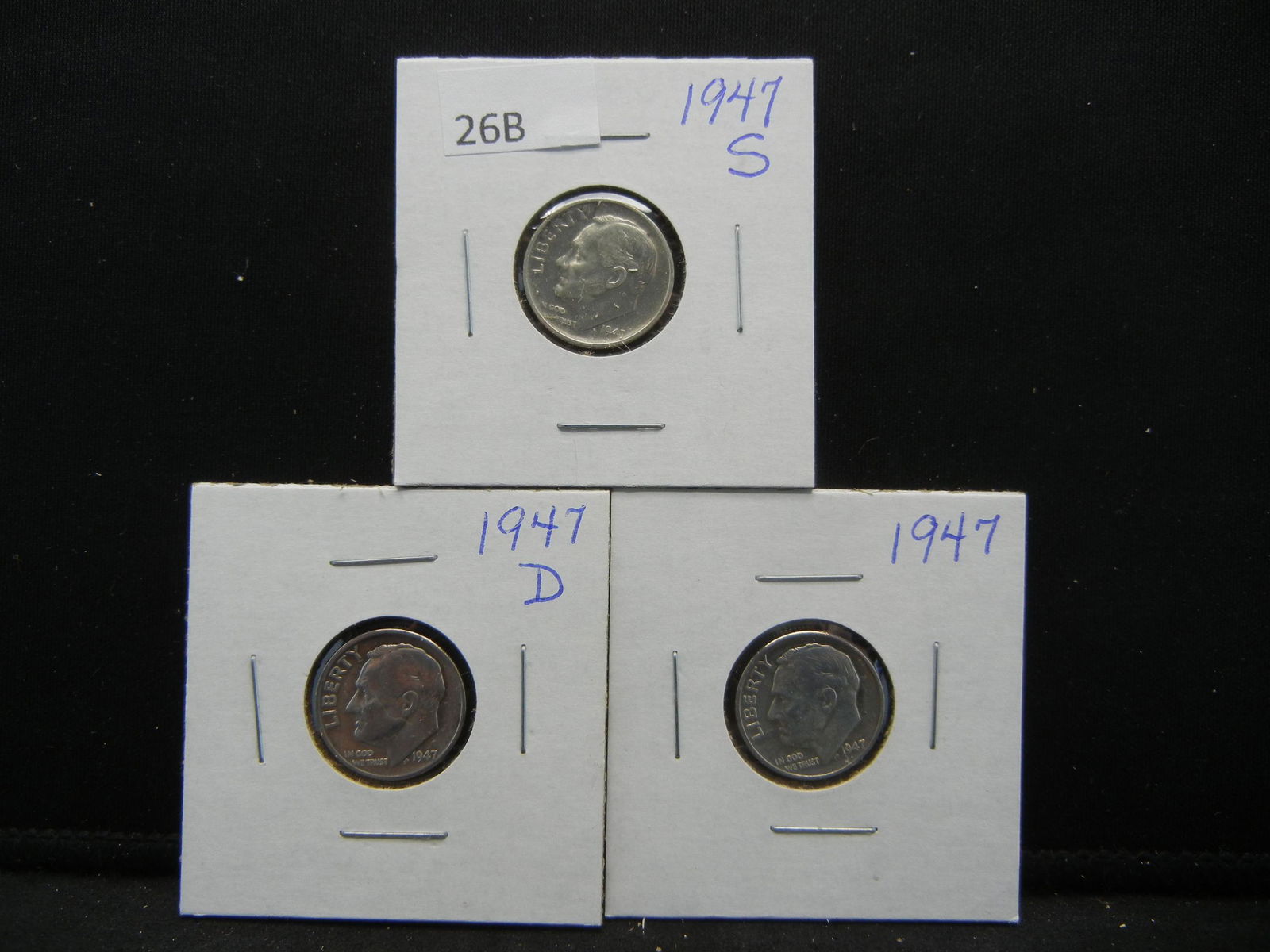 1947 PDS Silver Roosevelt Dimes (1 of 5)