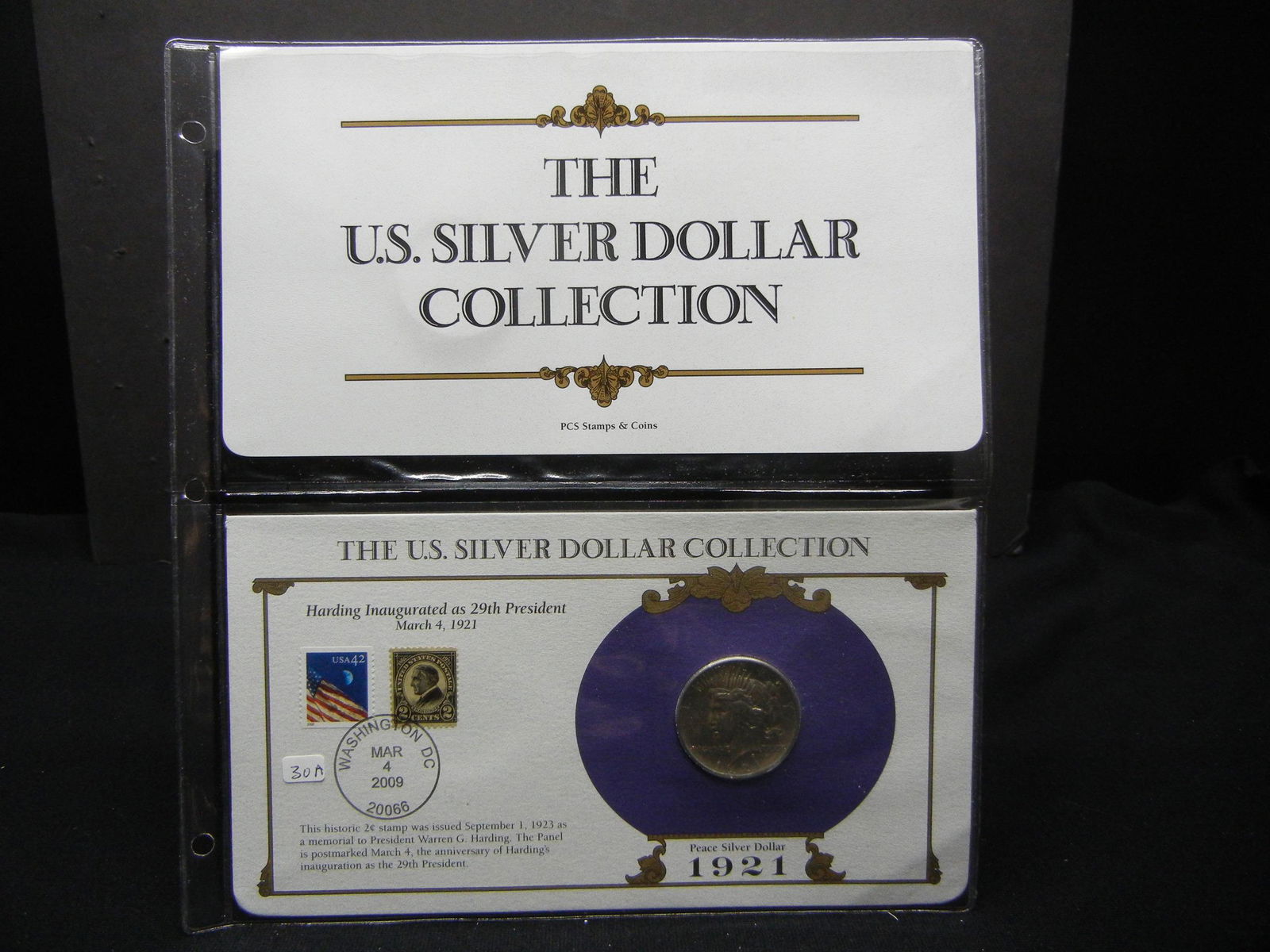 1921 Peace Dollar in Postal Commemorative Society (1 of 6)