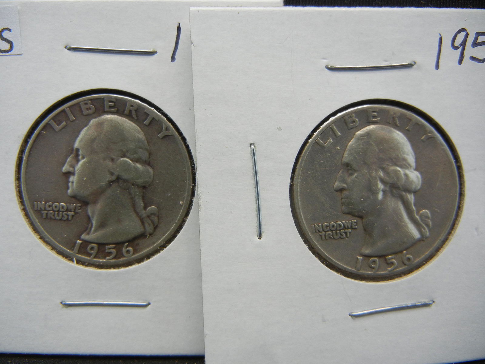 1956  PD Silver Washington Quarters (1 of 3)