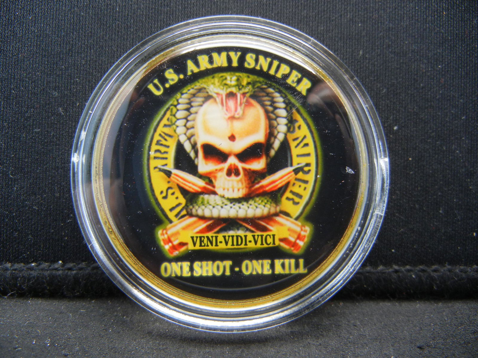 (US ARMY SNIPER/ONE SHOT-ONE KILL), PROOF, Encapsulated (1 of 2)