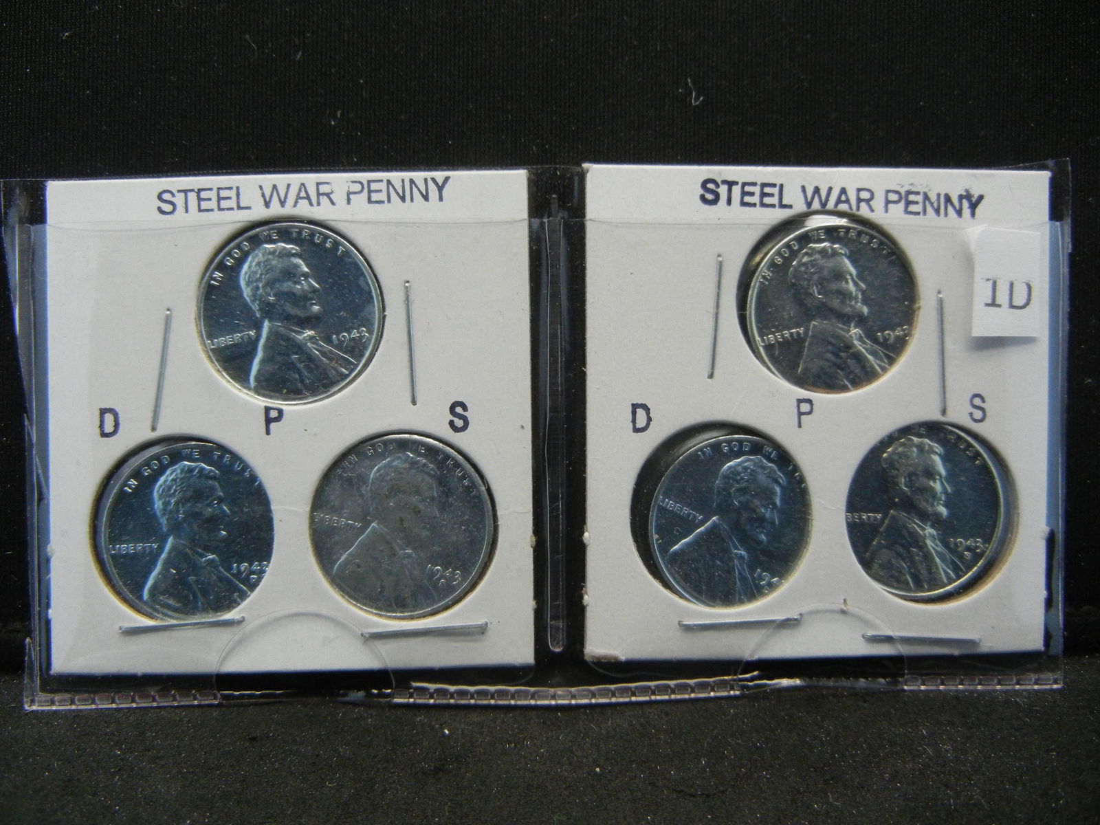 (2) Sets of 1943 PDS Lincoln Wartime Steel Cents (1 of 2)