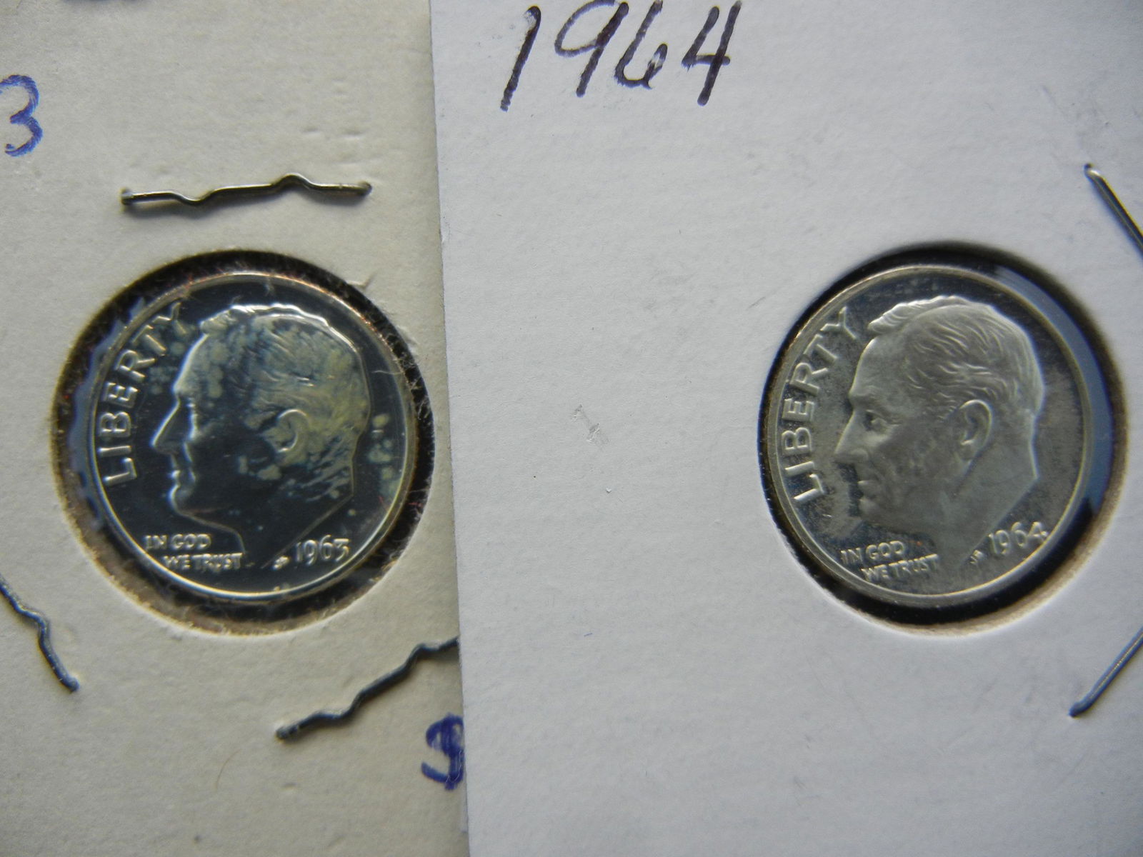 1963, 64 Roosevelt Dimes BU Proof 90% SIlver (1 of 3)