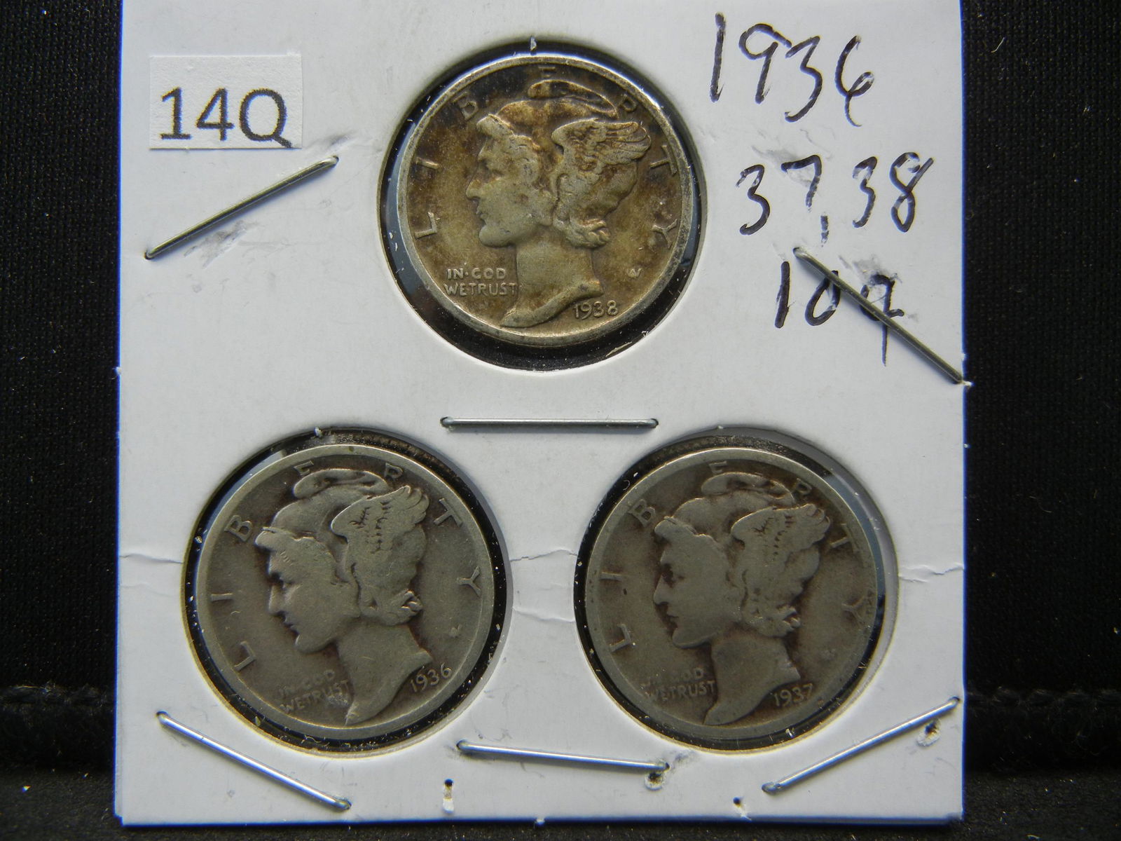 1936, 37, 38 Mercury Dimes (1 of 2)
