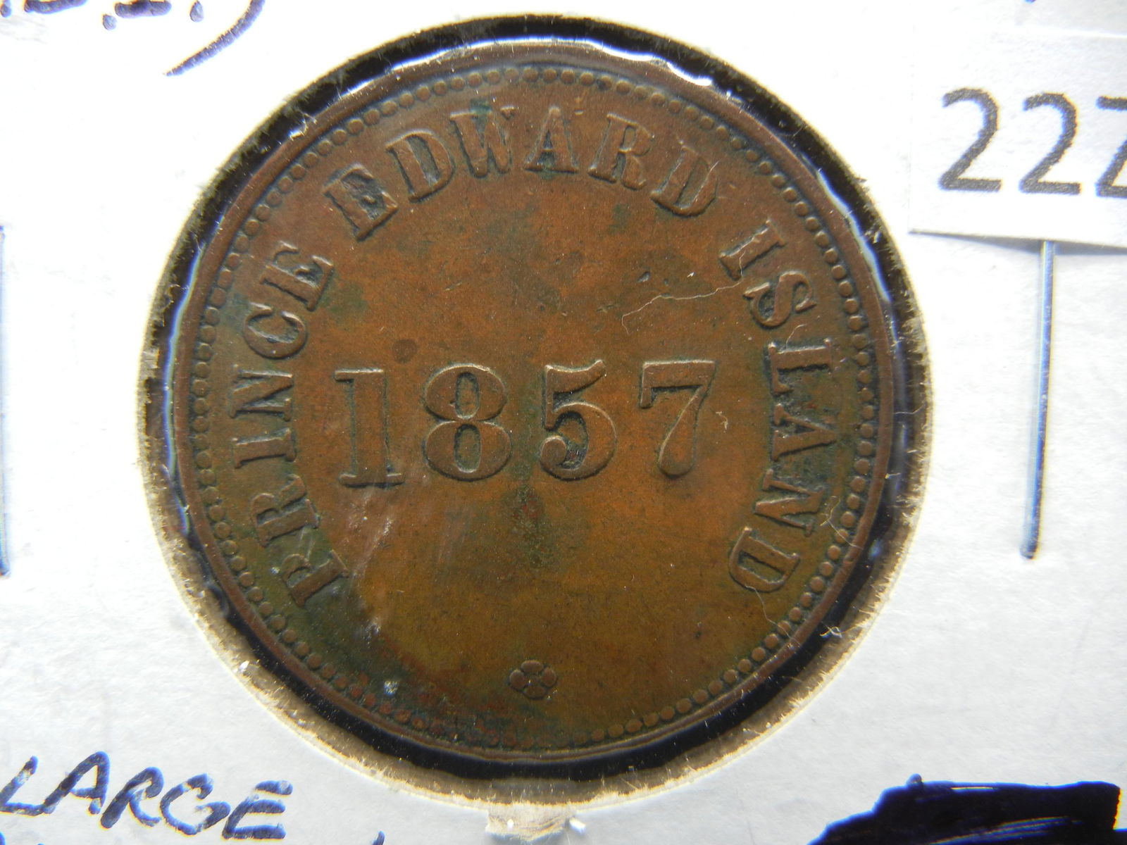 1857 George Davies Half Penny Large Clover (1 of 3)