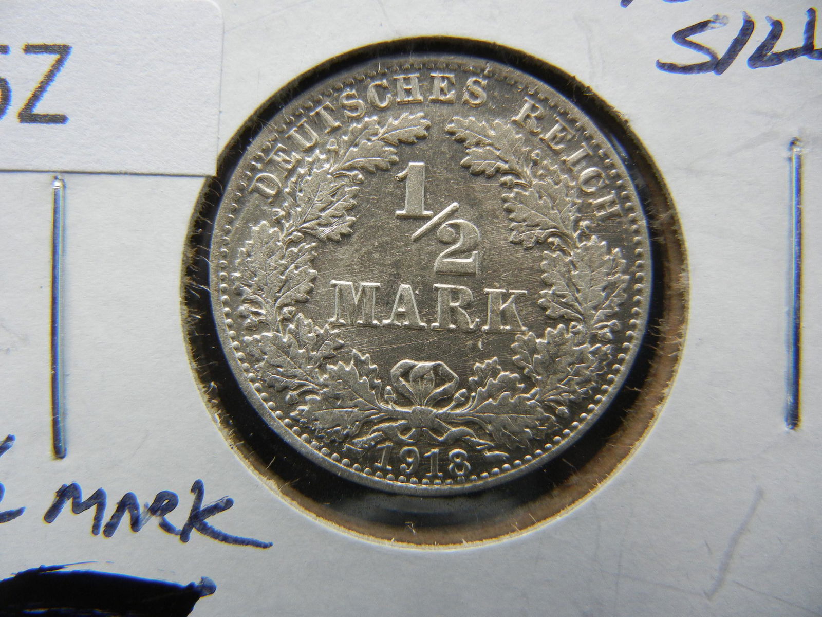1918 D Germany Half Mark 90% Silver (1 of 3)