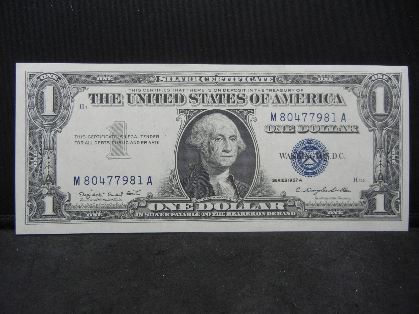 1957 A Crisp Unc One Dollar Silver Certificate (1 of 3)