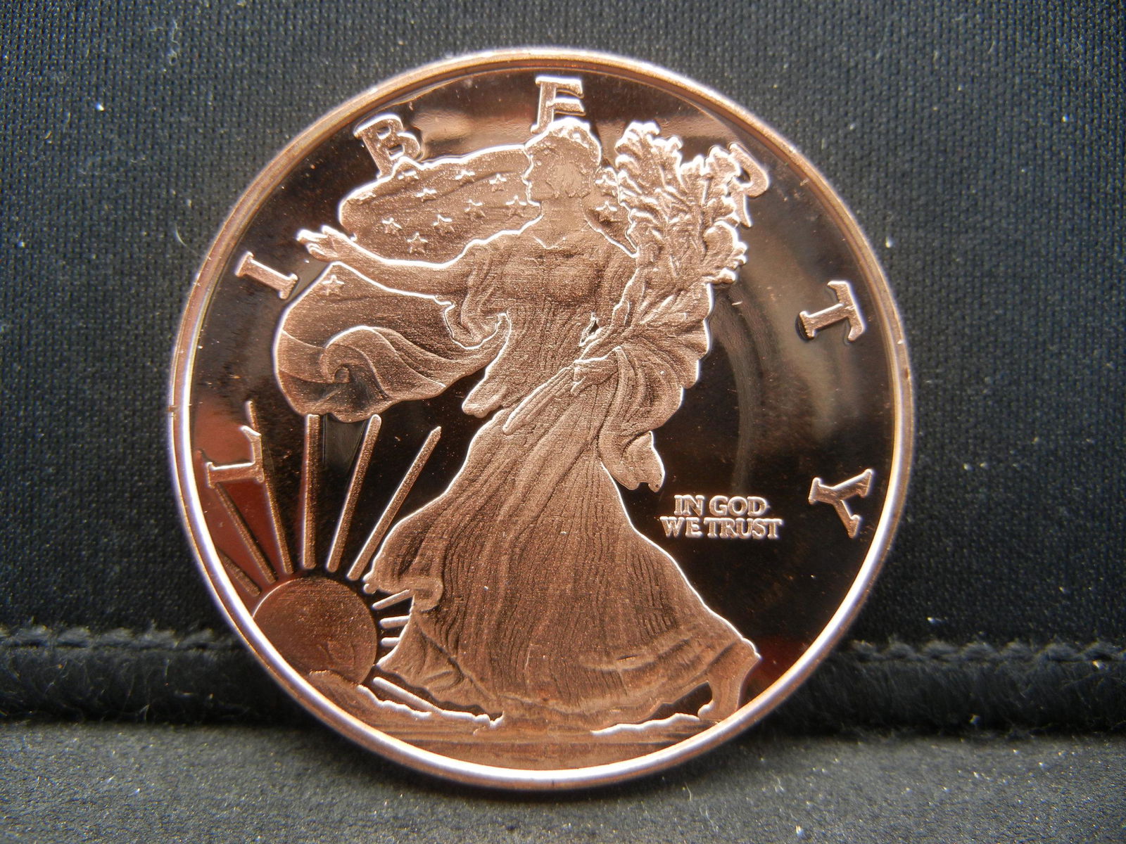 One Ounce .999 Fine Copper Walking Liberty Design (1 of 2)